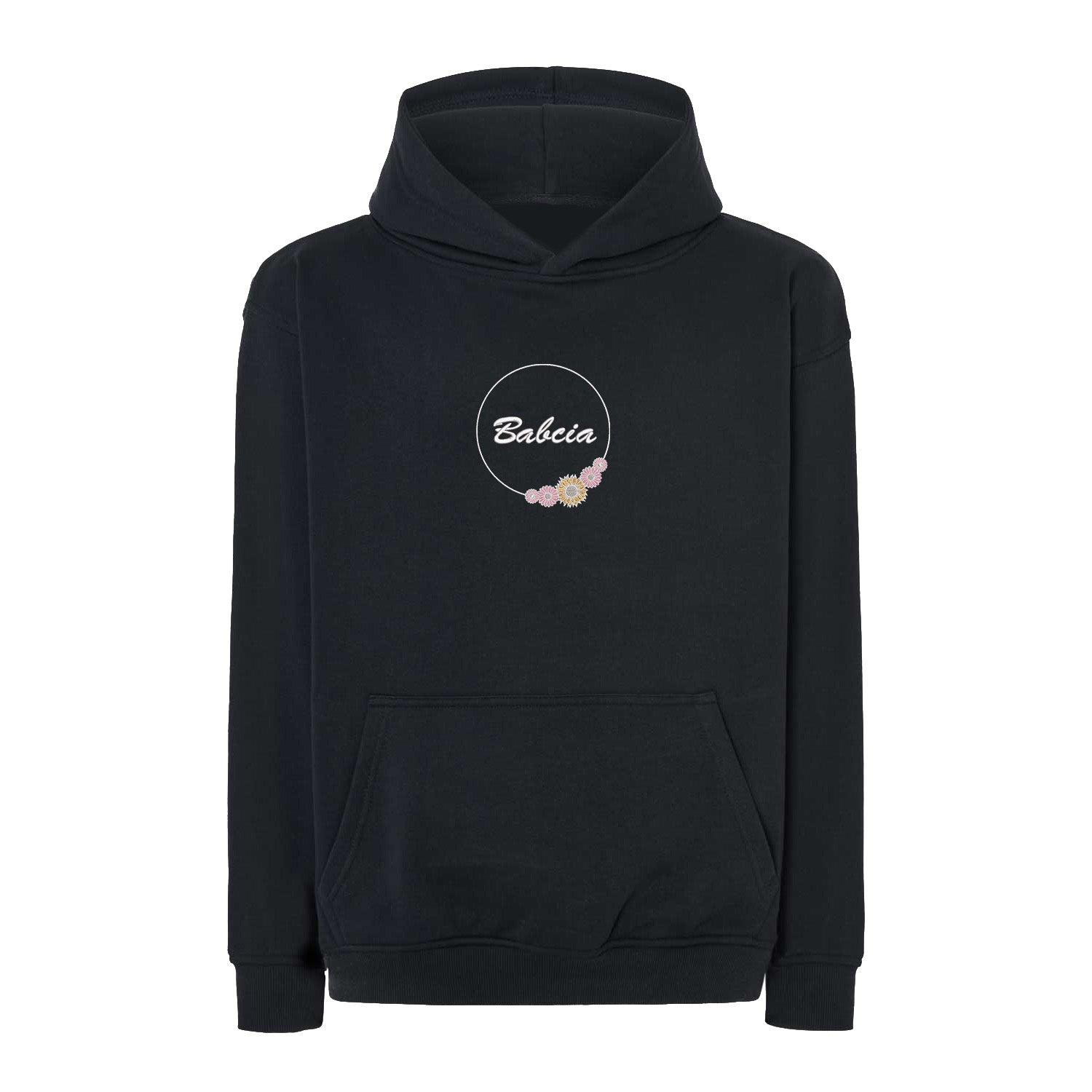 Babcia – bluza z haftem w kwiatowym stylu dla Babci Haft z radości - nadruki i haft na odzieży Warszawa