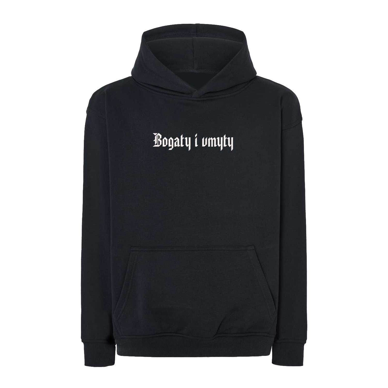 Bluza z haftem 3D „Bogaty i umyty” Haft z radości - nadruki i haft na odzieży Warszawa