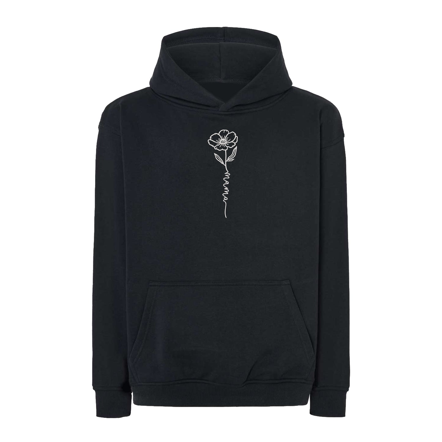 Bluza z haftem Mama Flower 5 – minimalistyczny kwiatowy akcent dla mamy Haft z radości - nadruki i haft na odzieży Warszawa