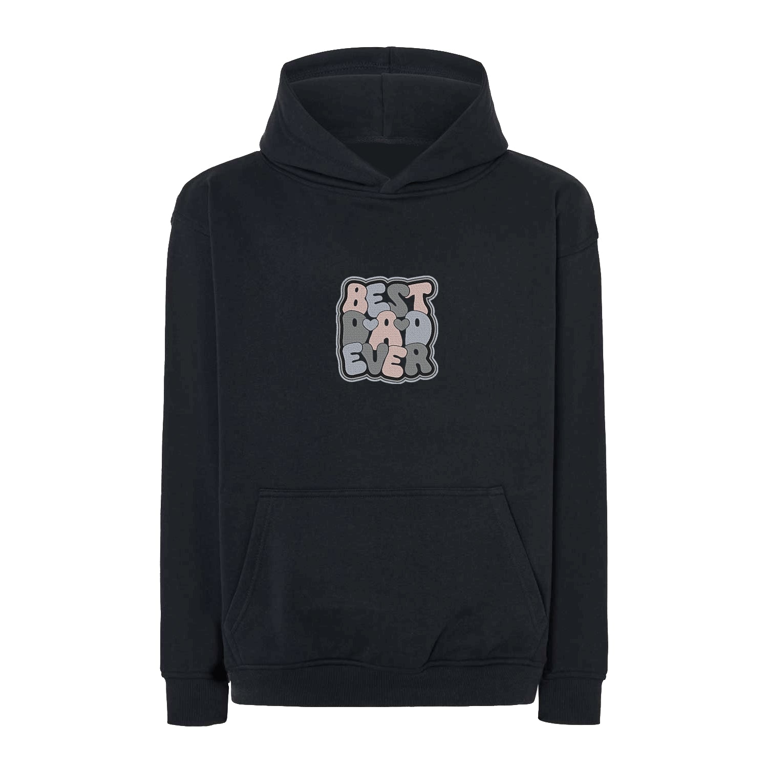 Bluza oversize „Best Dad Ever 2” z haftem | Prezent dla taty | Męska bluza oversize Haft z radości
