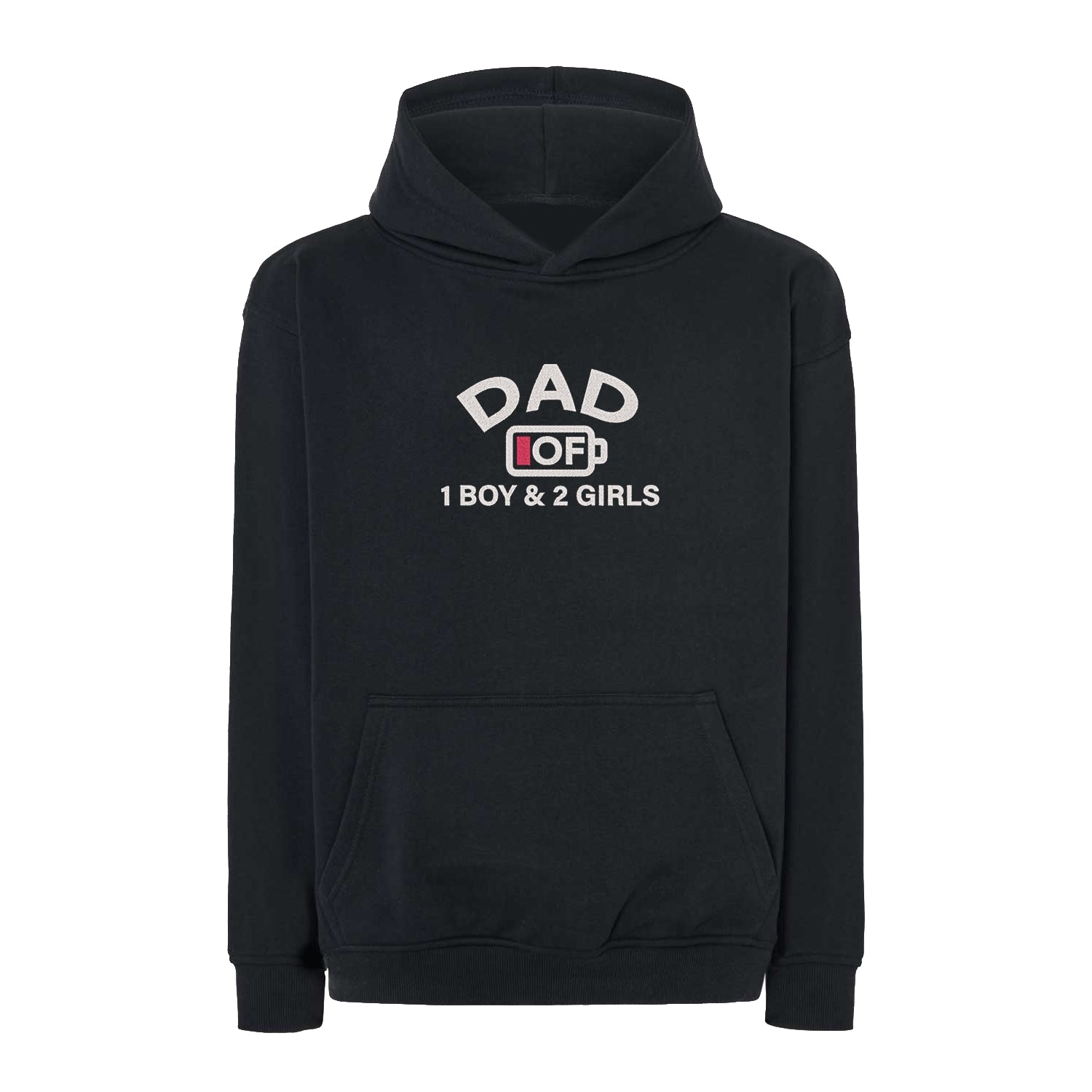 Bluza oversize „Dad of 1 Boy & 2 Girls” z haftem – prezent dla taty trójki dzieci | Bluza dla dumnego ojca