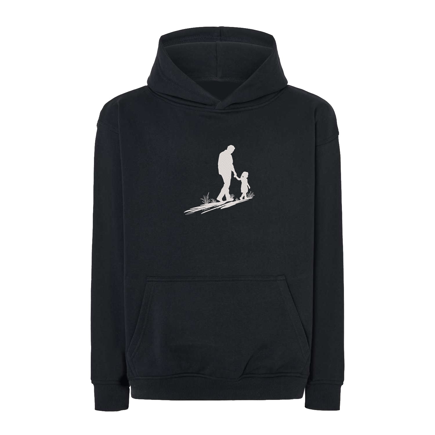 Bluza oversize z haftem „Father and Daughter Silhouette” | Emocjonalny prezent dla taty Haft z radości
