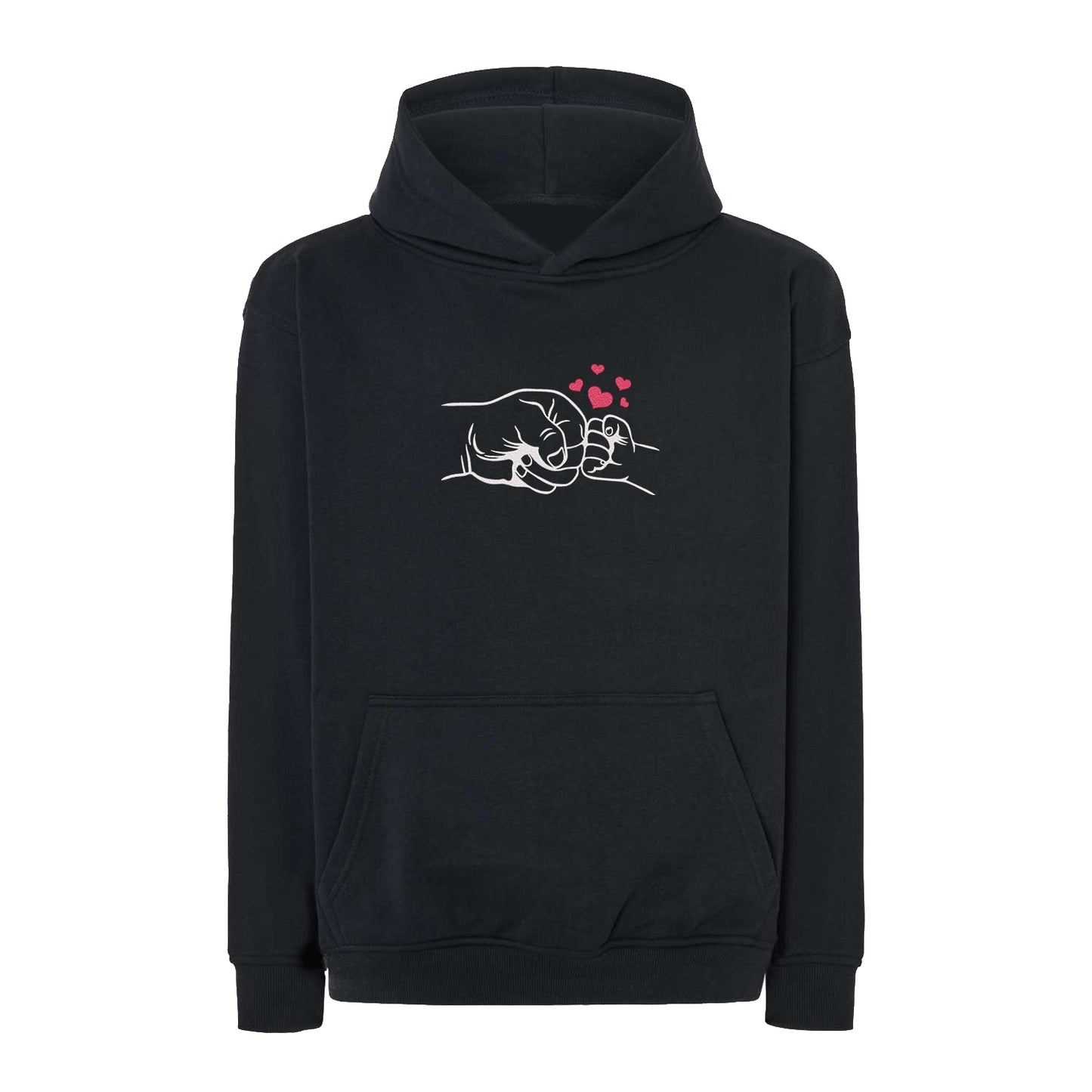 Bluza oversize z haftem „Father and Son Hands” | Emocjonalny prezent dla taty i syna