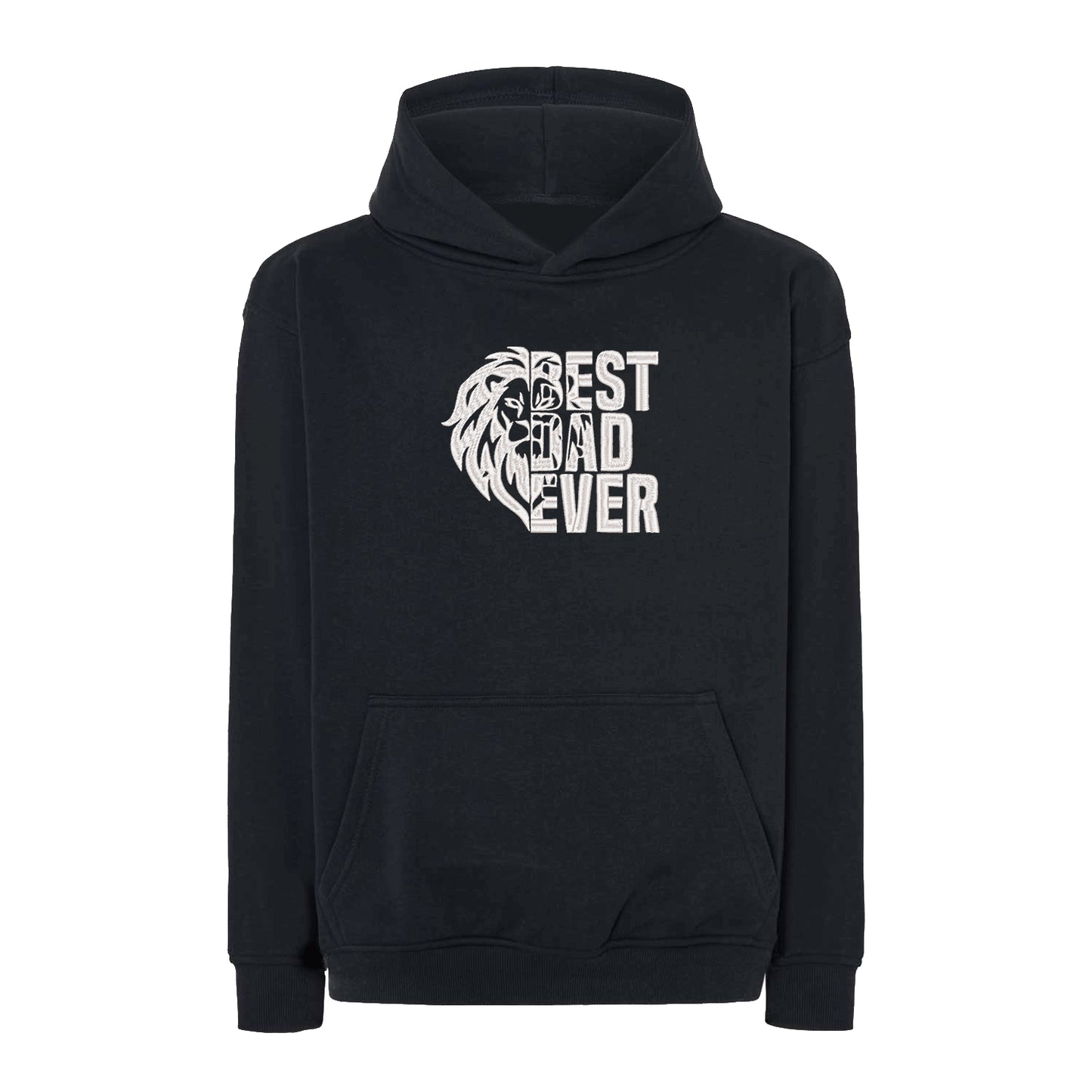 Bluza oversize "Lion Best Dad Ever" z haftem | Prezent dla najlepszego taty | Haft komputerowy