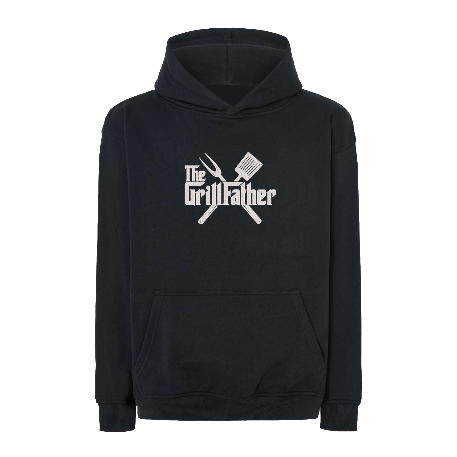 Bluza oversize „The Grill Father” z haftem | Prezent dla fana grilla | Śmieszna bluza na Dzień Ojca lub urodziny Haft z radości