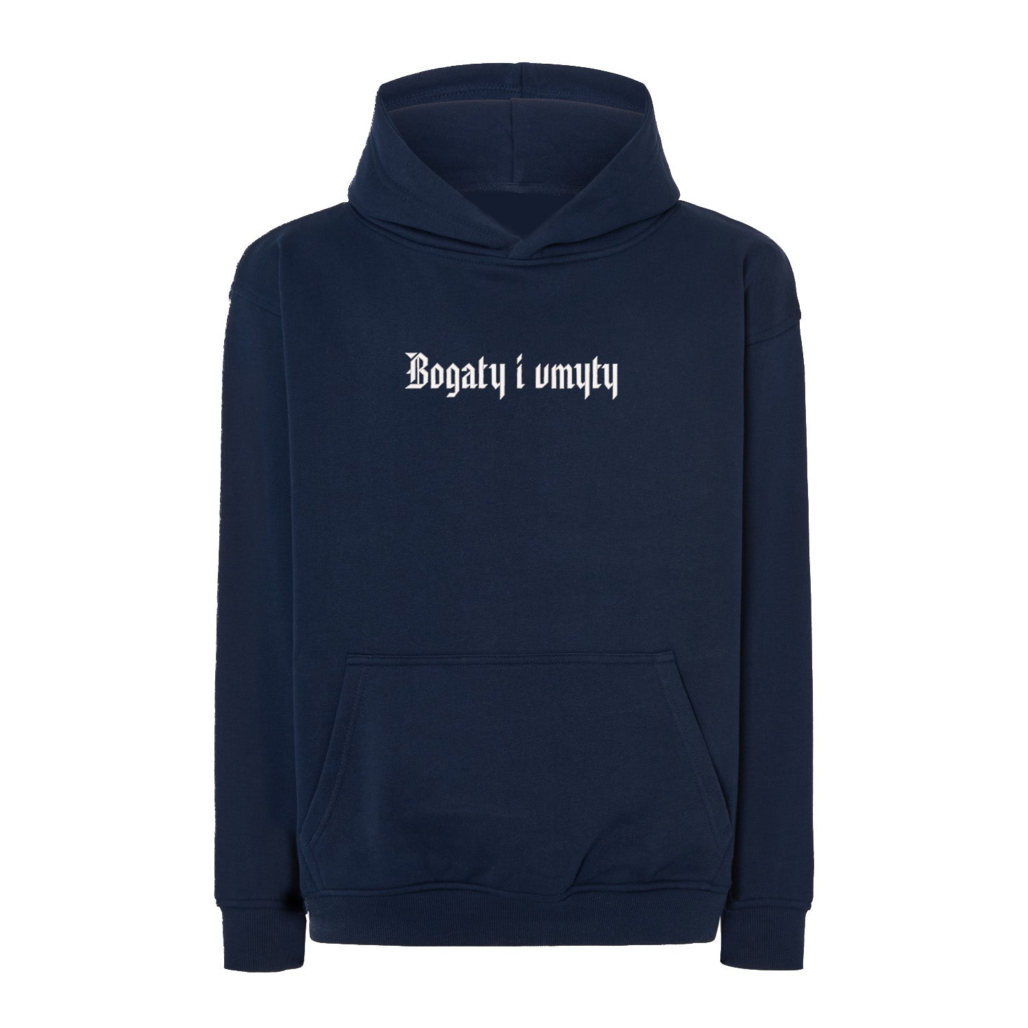 Bluza z haftem 3D „Bogaty i umyty” Haft z radości - nadruki i haft na odzieży Warszawa