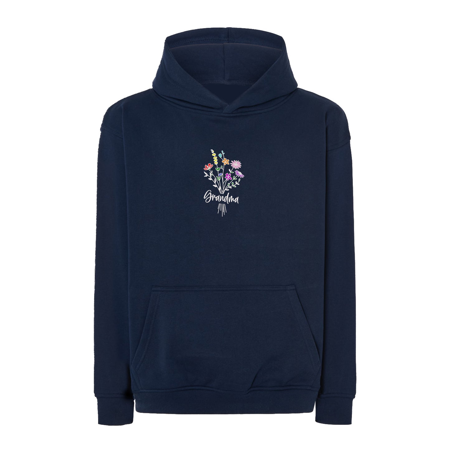 Bluza Grandma Floral – subtelny kwiatowy haft dla Babci Haft z radości - nadruki i haft na odzieży Warszawa