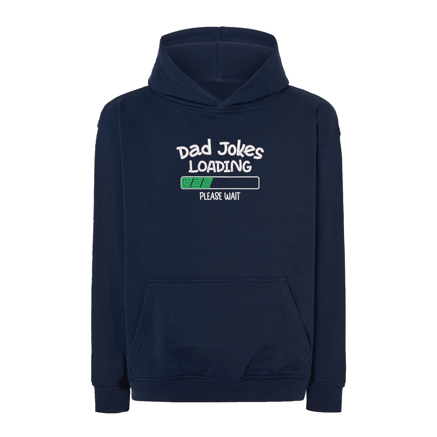 Bluza oversize z haftem „Dad Jokes Embroidery” – prezent dla taty z humorem | Śmieszna bluza dla ojca Haft z radości