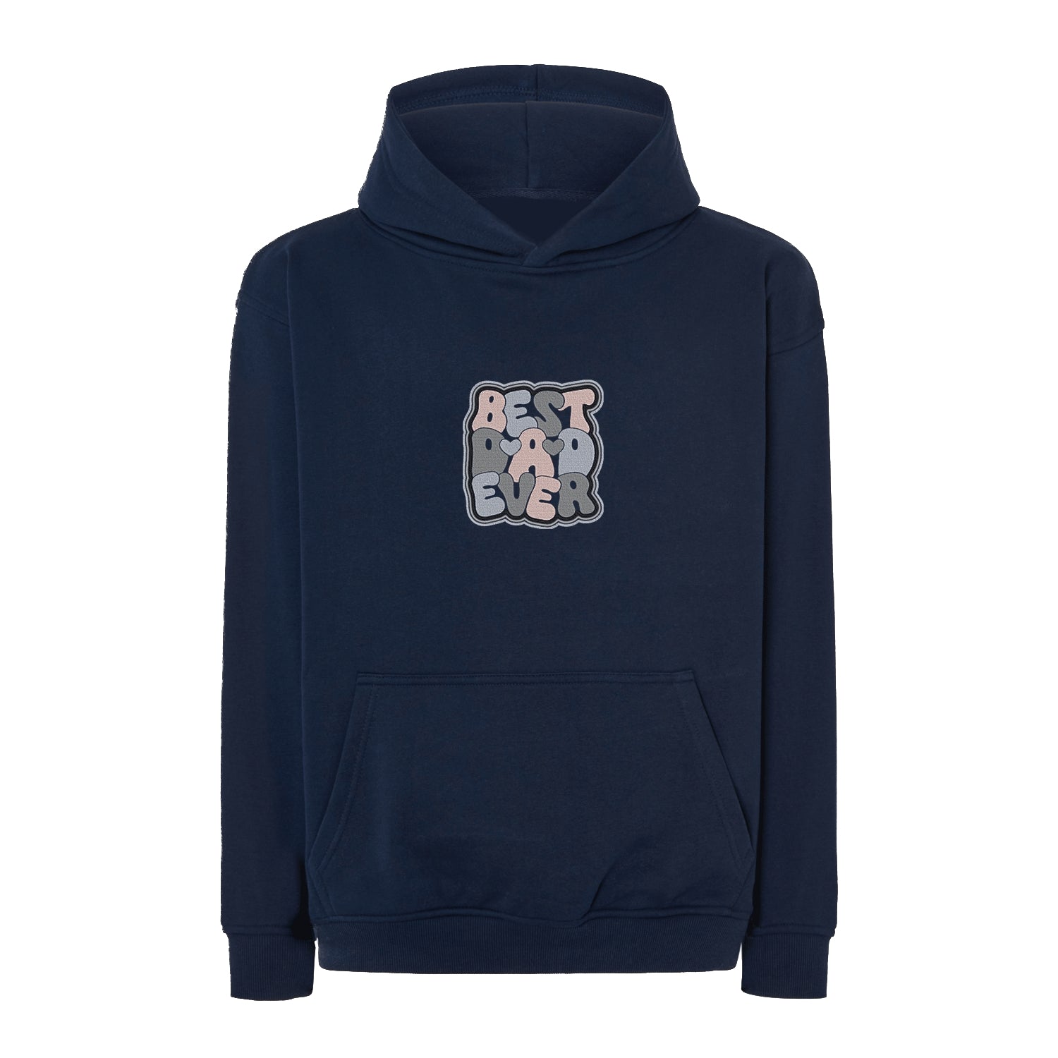 Bluza oversize „Best Dad Ever 2” z haftem | Prezent dla taty | Męska bluza oversize Haft z radości