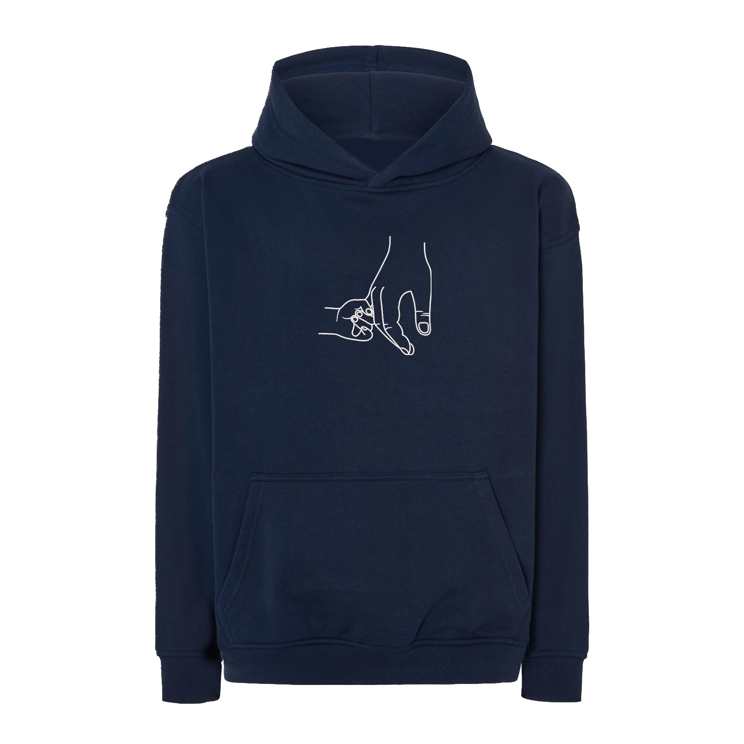 Bluza z haftem oversize „Dad and Baby Holding Hands” – Symbol więzi ojca z dzieckiem | Prezent dla taty Haft z radości