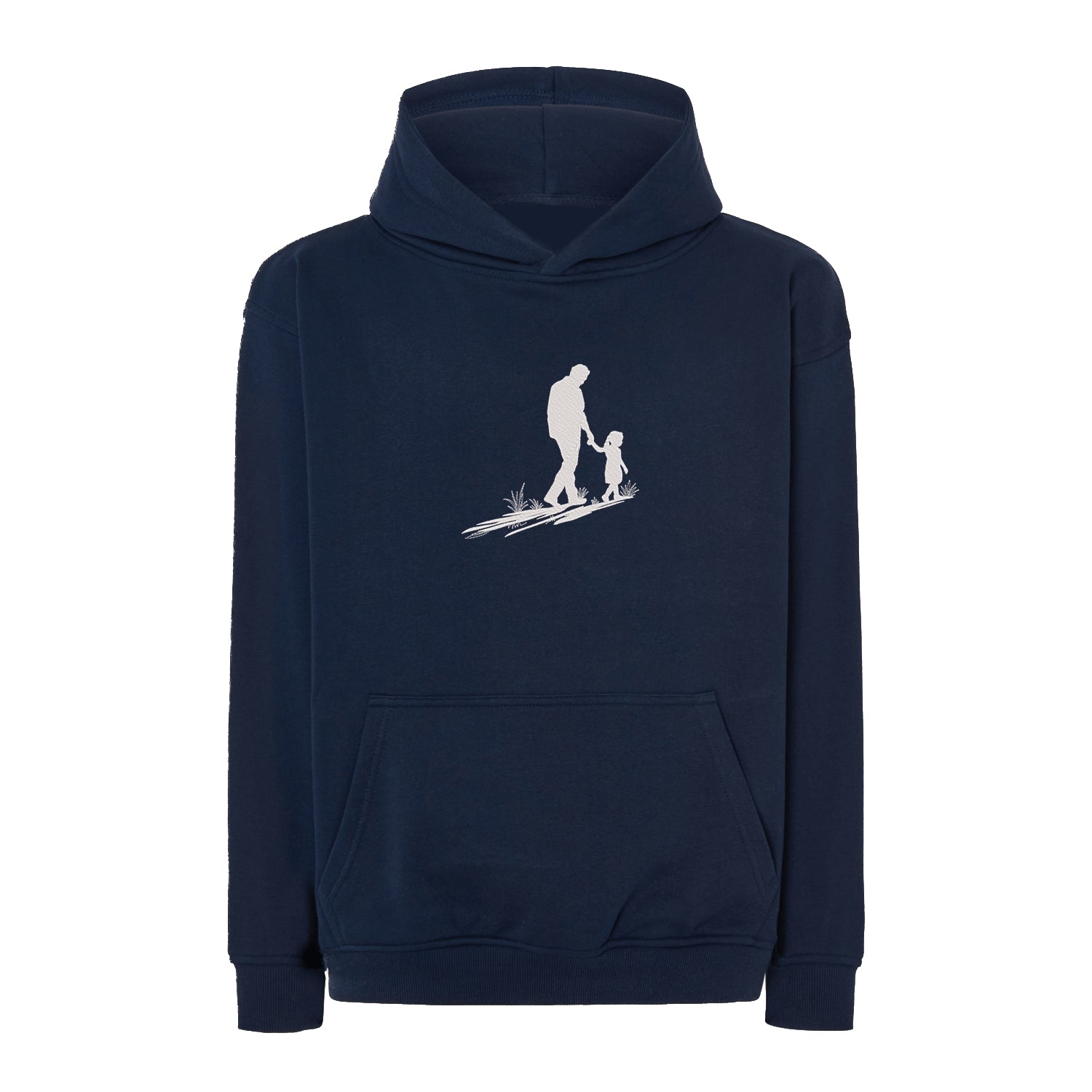 Bluza oversize z haftem „Father and Daughter Silhouette” | Emocjonalny prezent dla taty Haft z radości