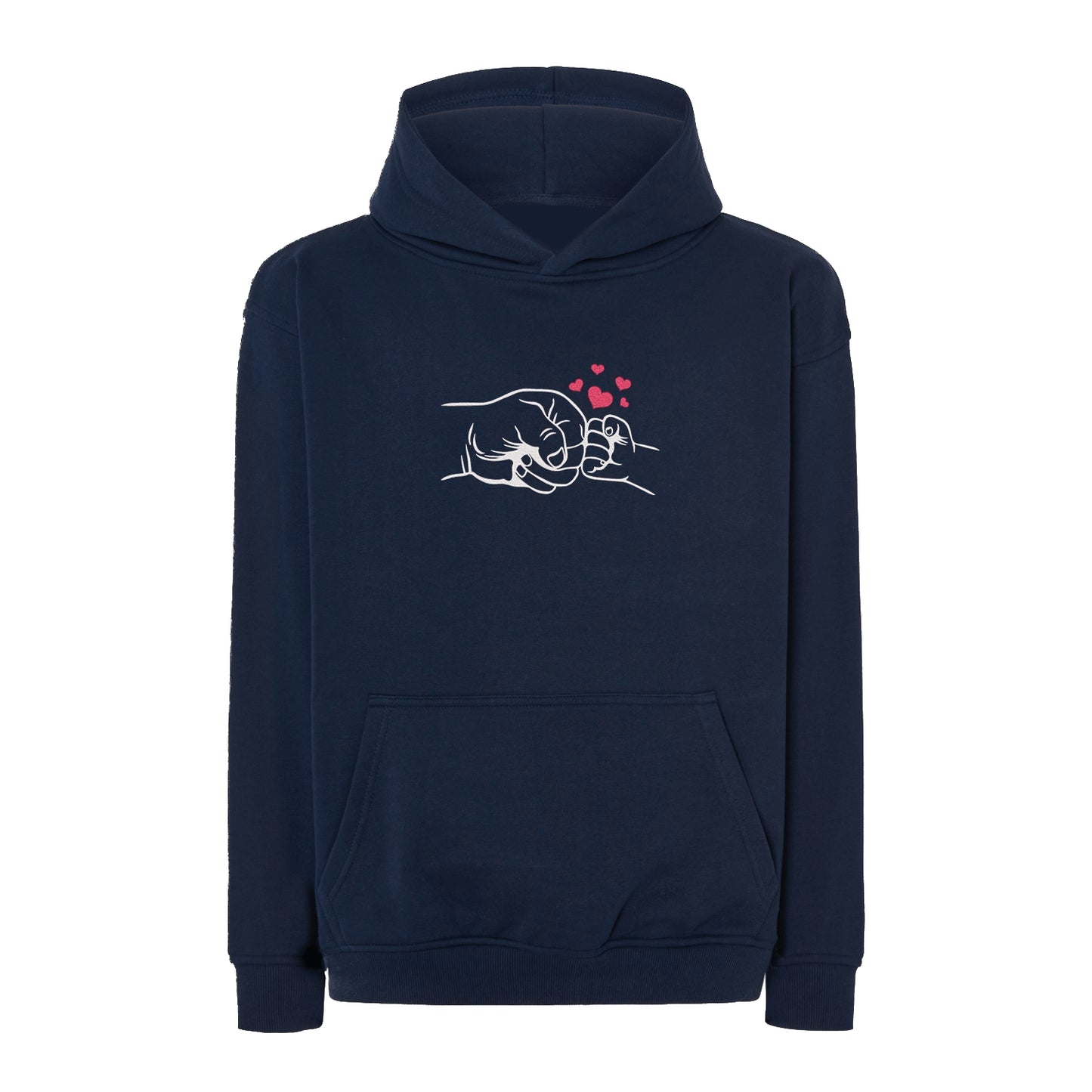 Bluza oversize z haftem „Father and Son Hands” | Emocjonalny prezent dla taty i syna