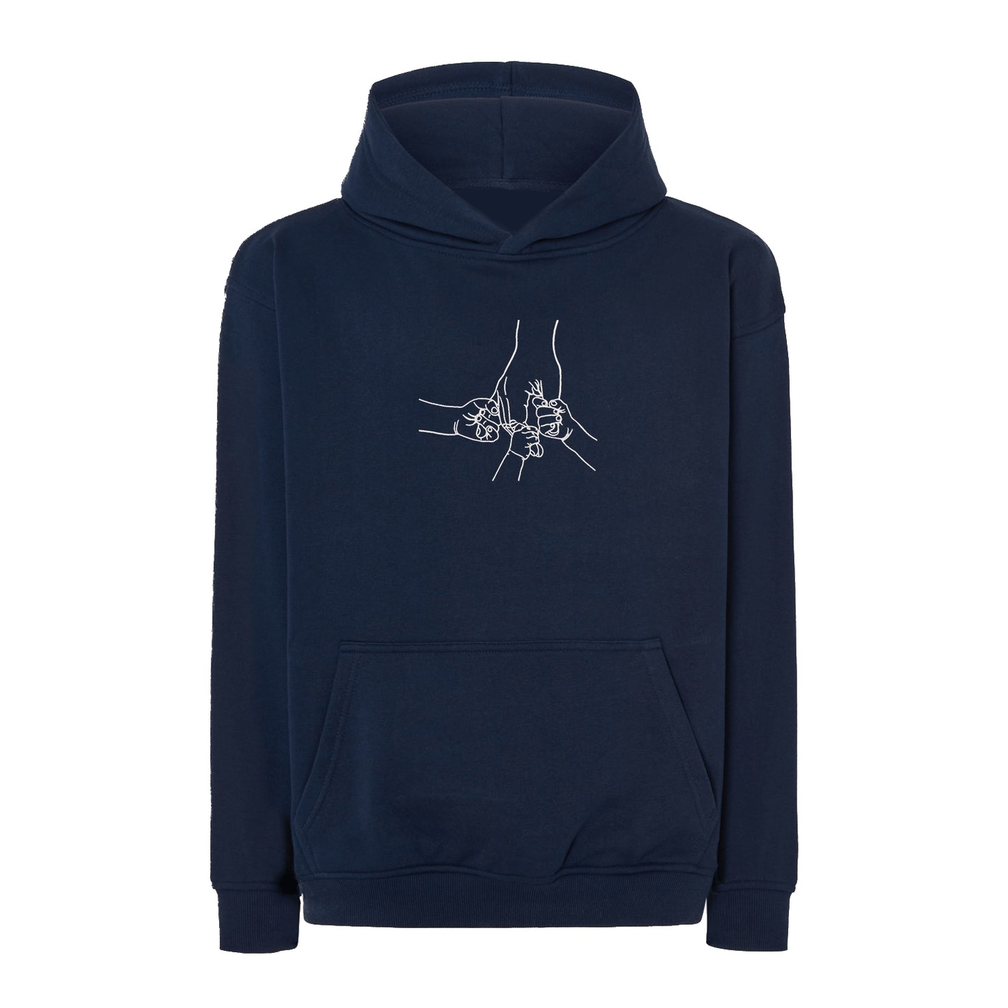 Bluza oversize z haftem „Father and Three Kids Hands” | Personalizowany prezent dla taty