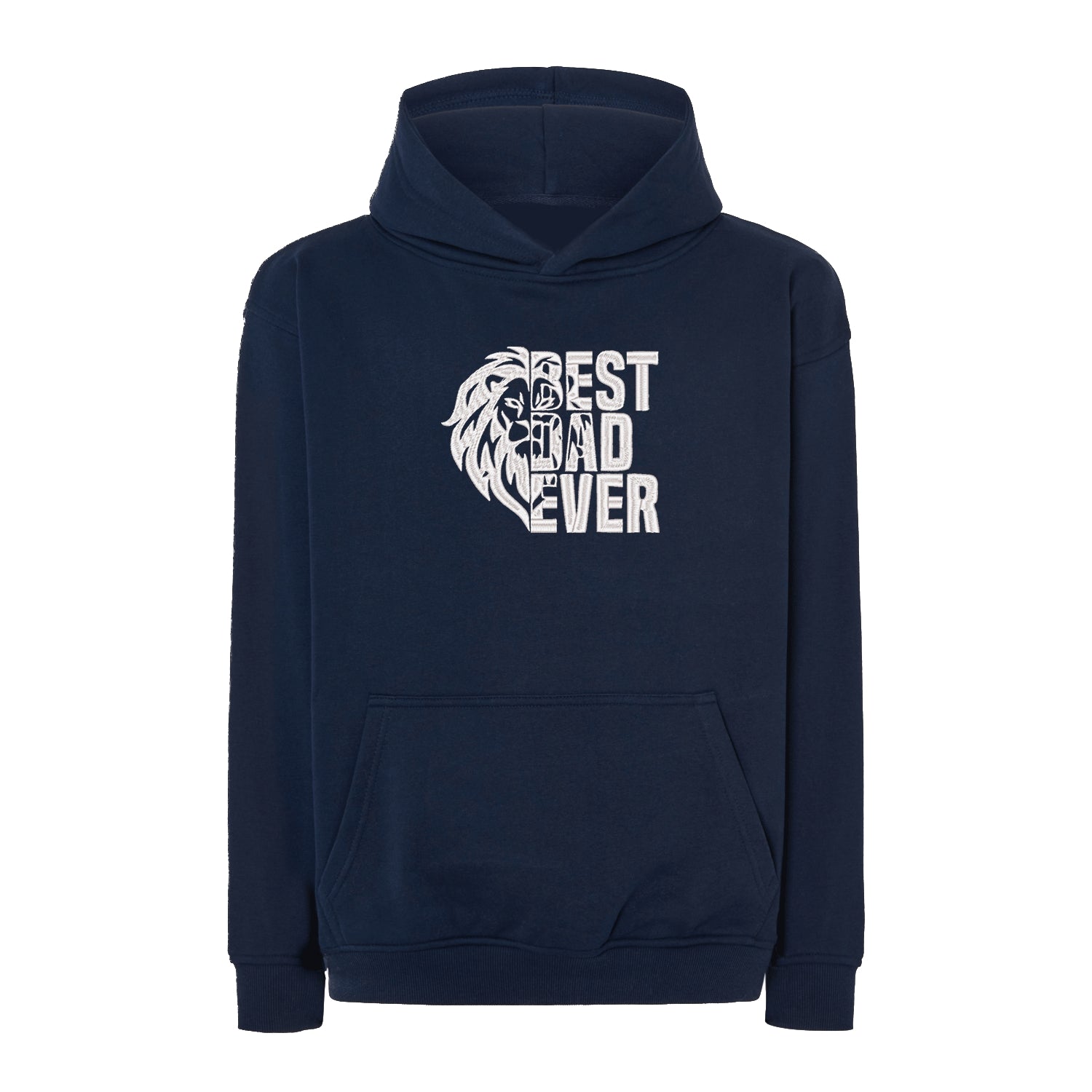Bluza oversize "Lion Best Dad Ever" z haftem | Prezent dla najlepszego taty | Haft komputerowy Haft z radości