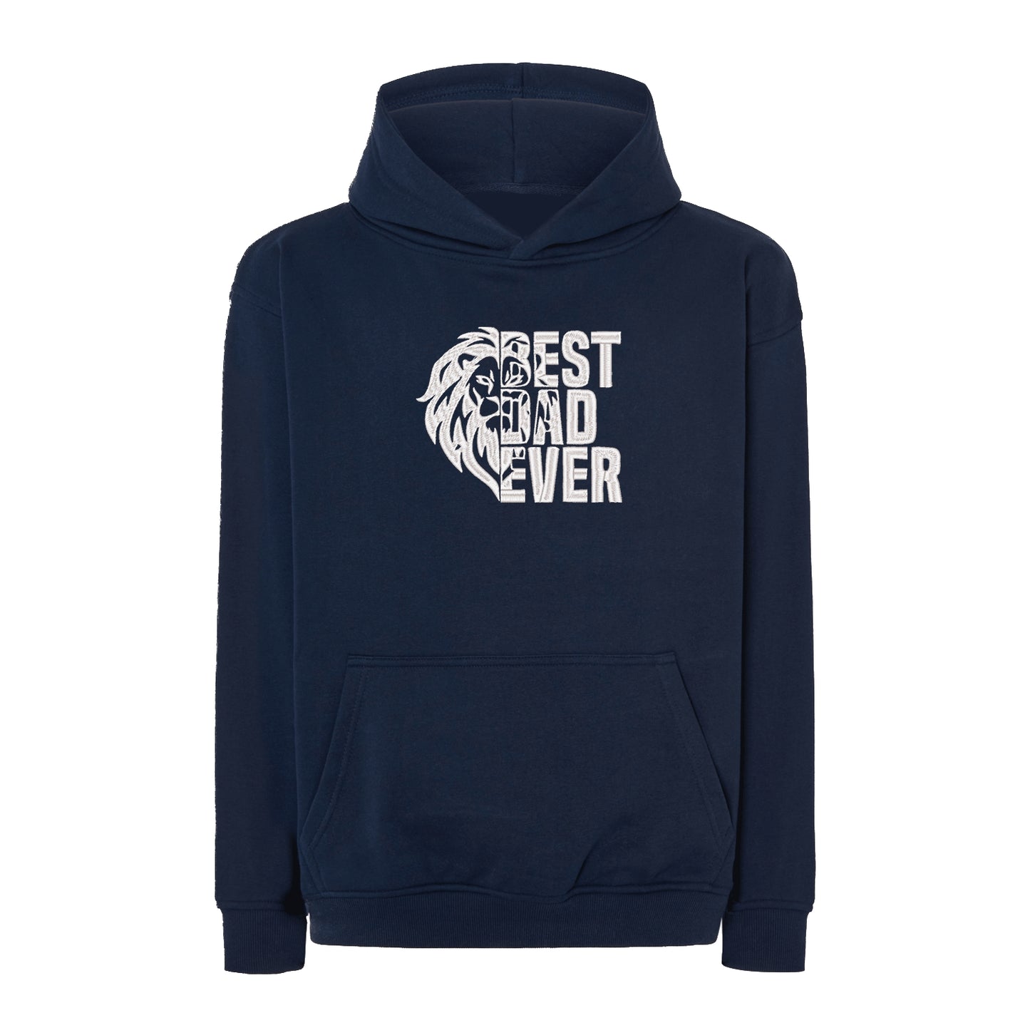 Bluza oversize "Lion Best Dad Ever" z haftem | Prezent dla najlepszego taty | Haft komputerowy