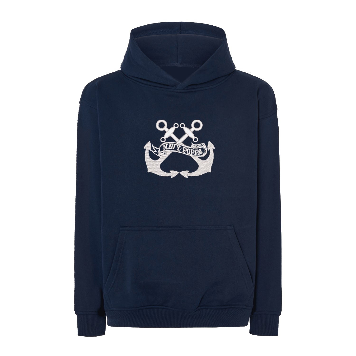 Bluza oversize "Navy Poppa" z haftem | Bluza oversize dla taty marynarza | Prezent dla taty z pasją do morza Haft z radości