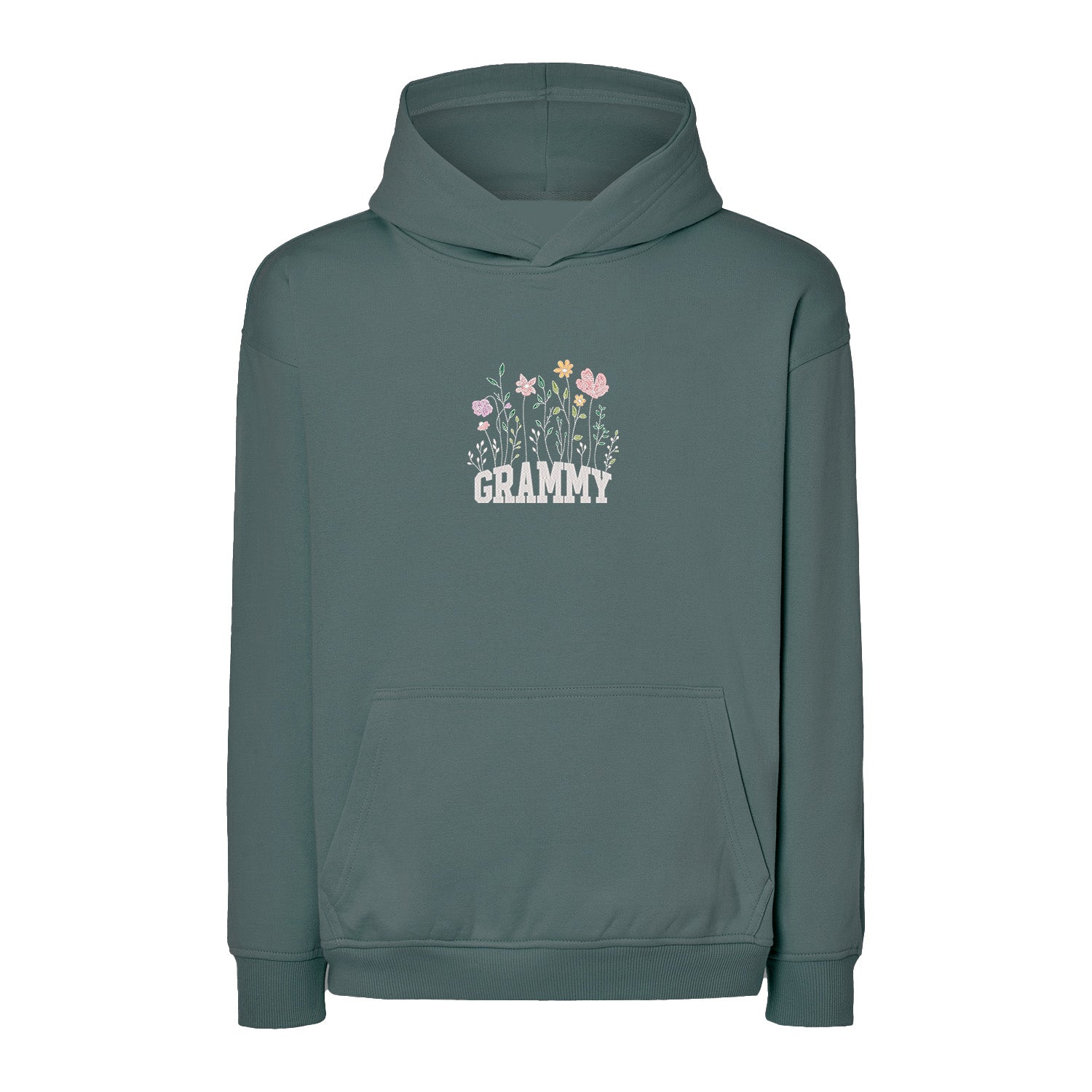 Bluza Floral Grammy – delikatny kwiatowy wzór dla eleganckiej Babci Haft z radości - nadruki i haft na odzieży Warszawa