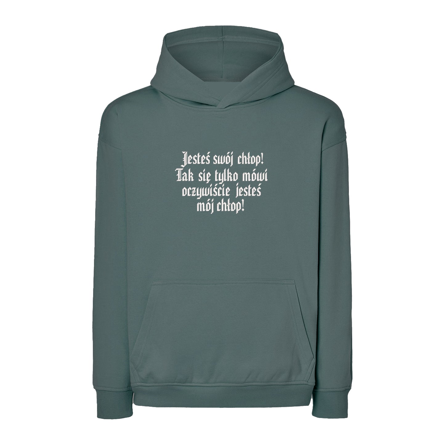 Bluza z haftem 3D „Jesteś swój chłop! Tak się tylko mówi, oczywiście jesteś mój chłop!” Haft z radości - nadruki i haft na odzieży Warszawa