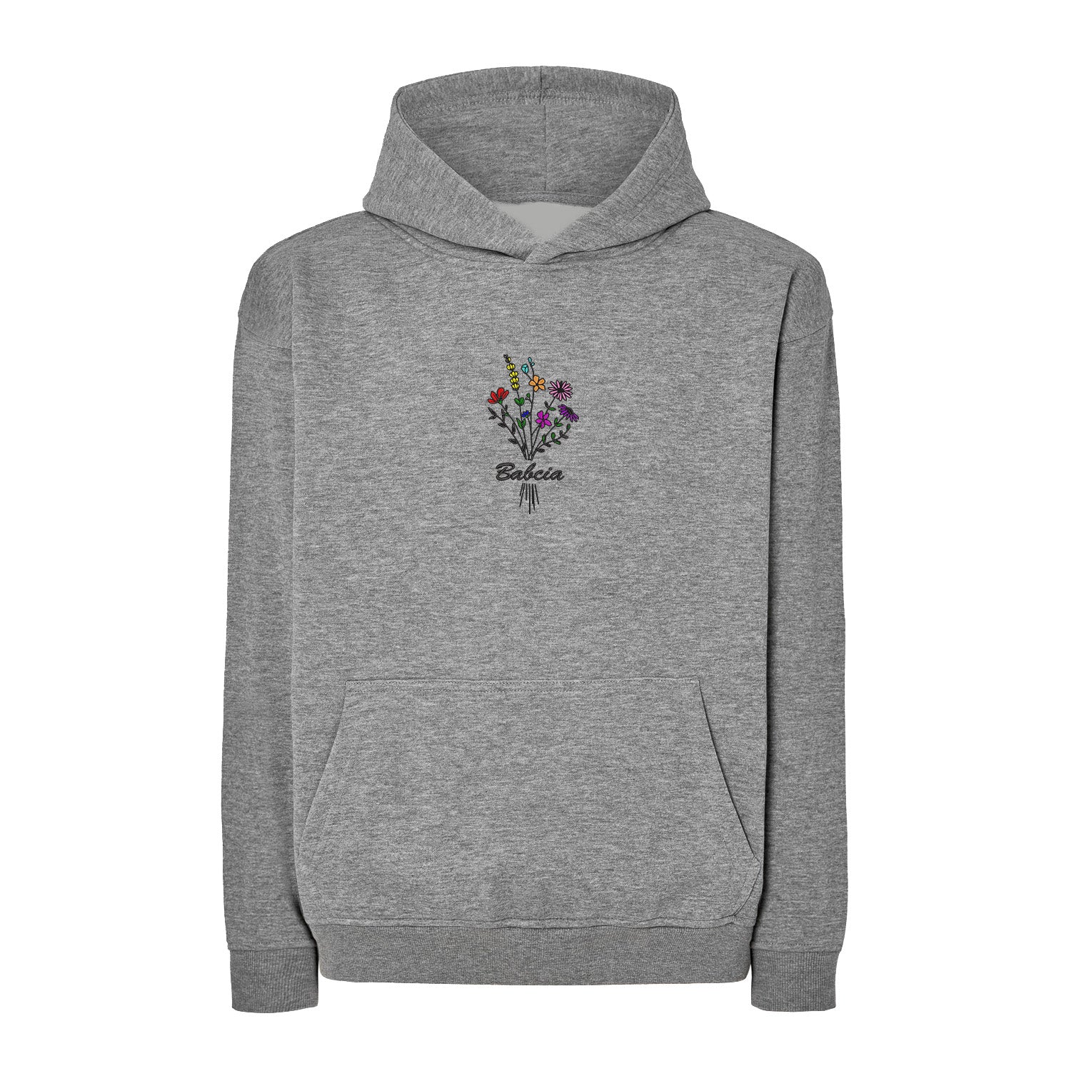 Bluza „Babcia” – haftowany bukiet kwiatów Haft z radości - nadruki i haft na odzieży Warszawa