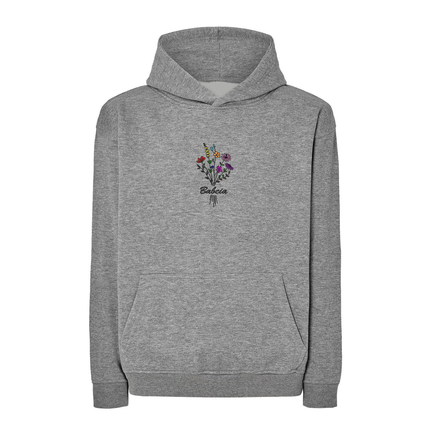 Bluza „Babcia” – haftowany bukiet kwiatów Haft z radości - nadruki i haft na odzieży Warszawa