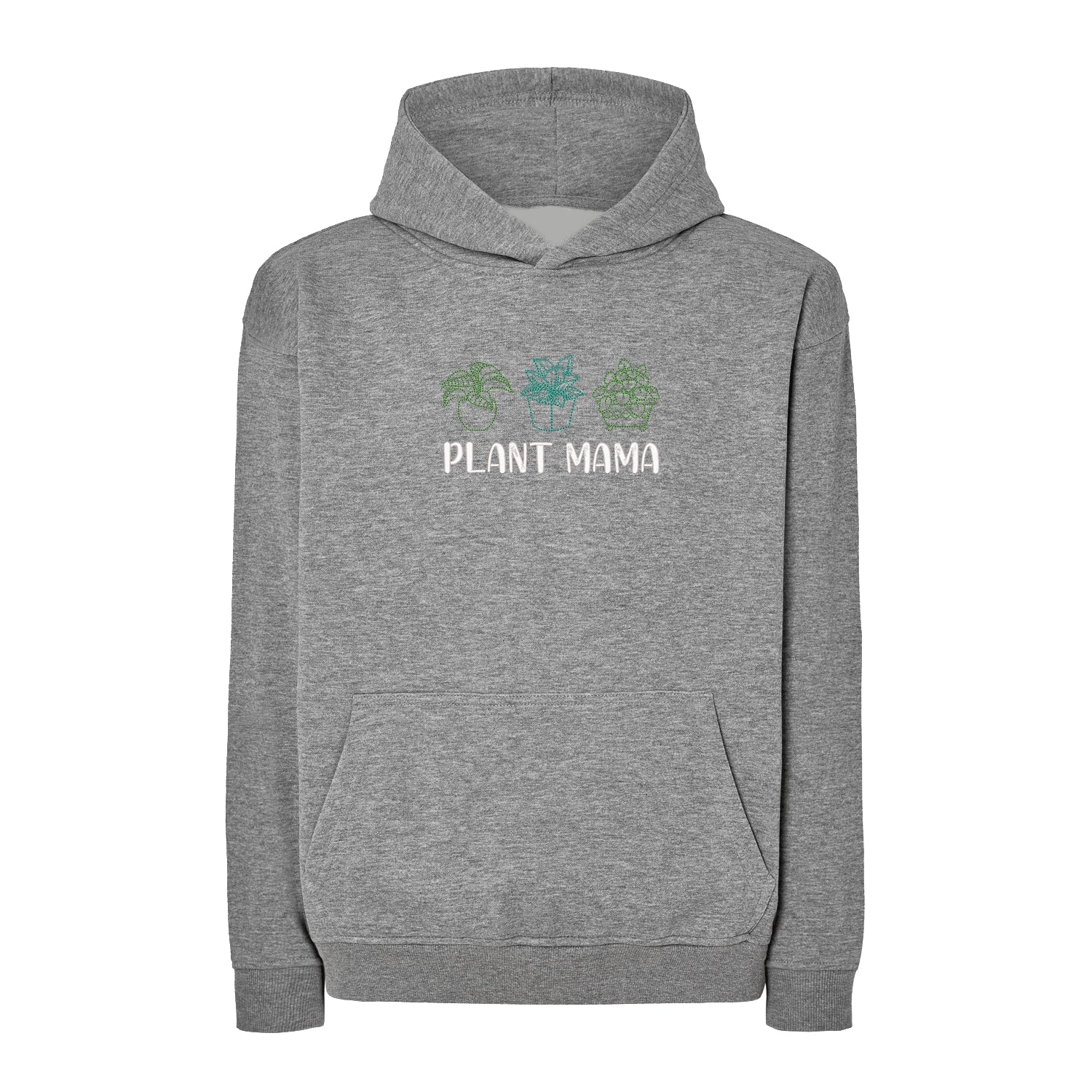 Bluza “Plant Mama” z haftem – modna bluza damska z kapturem, bez kaptura lub oversize Haft z radości - nadruki i haft na odzieży Warszawa