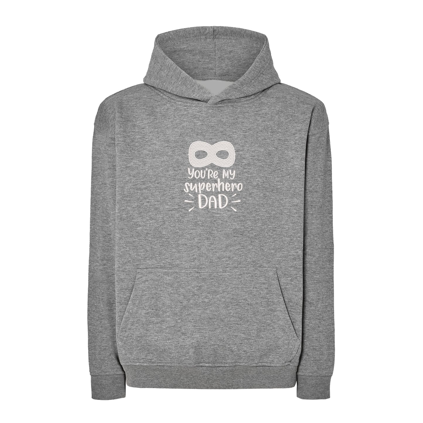 Bluza „You're My Superhero Dad” z haftem komputerowym – wyjątkowa bluza dla taty, dostępna w kroju bez kaptura, z kapturem i oversize Haft z radości - nadruki i haft na odzieży Warszawa