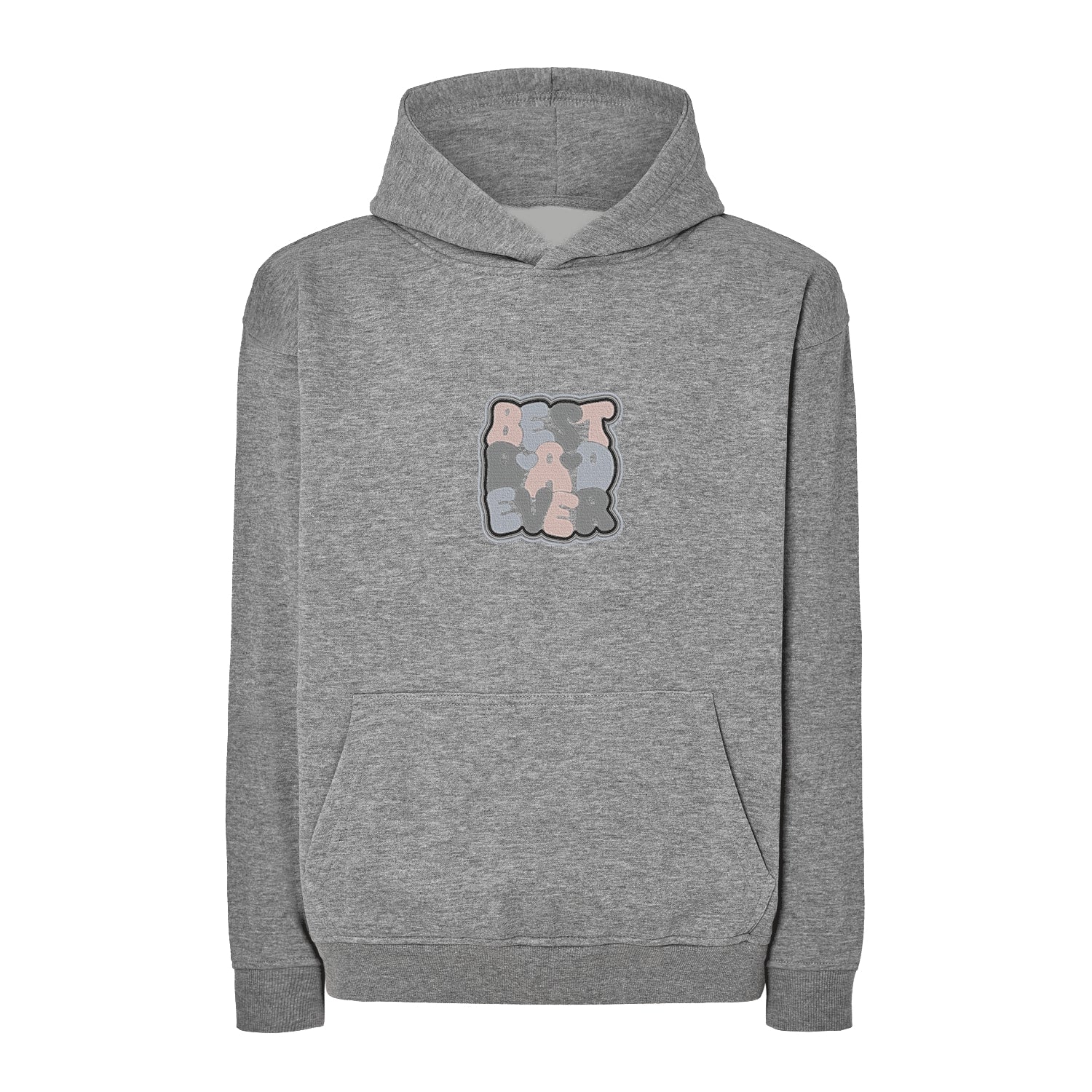 Bluza oversize „Best Dad Ever 2” z haftem | Prezent dla taty | Męska bluza oversize