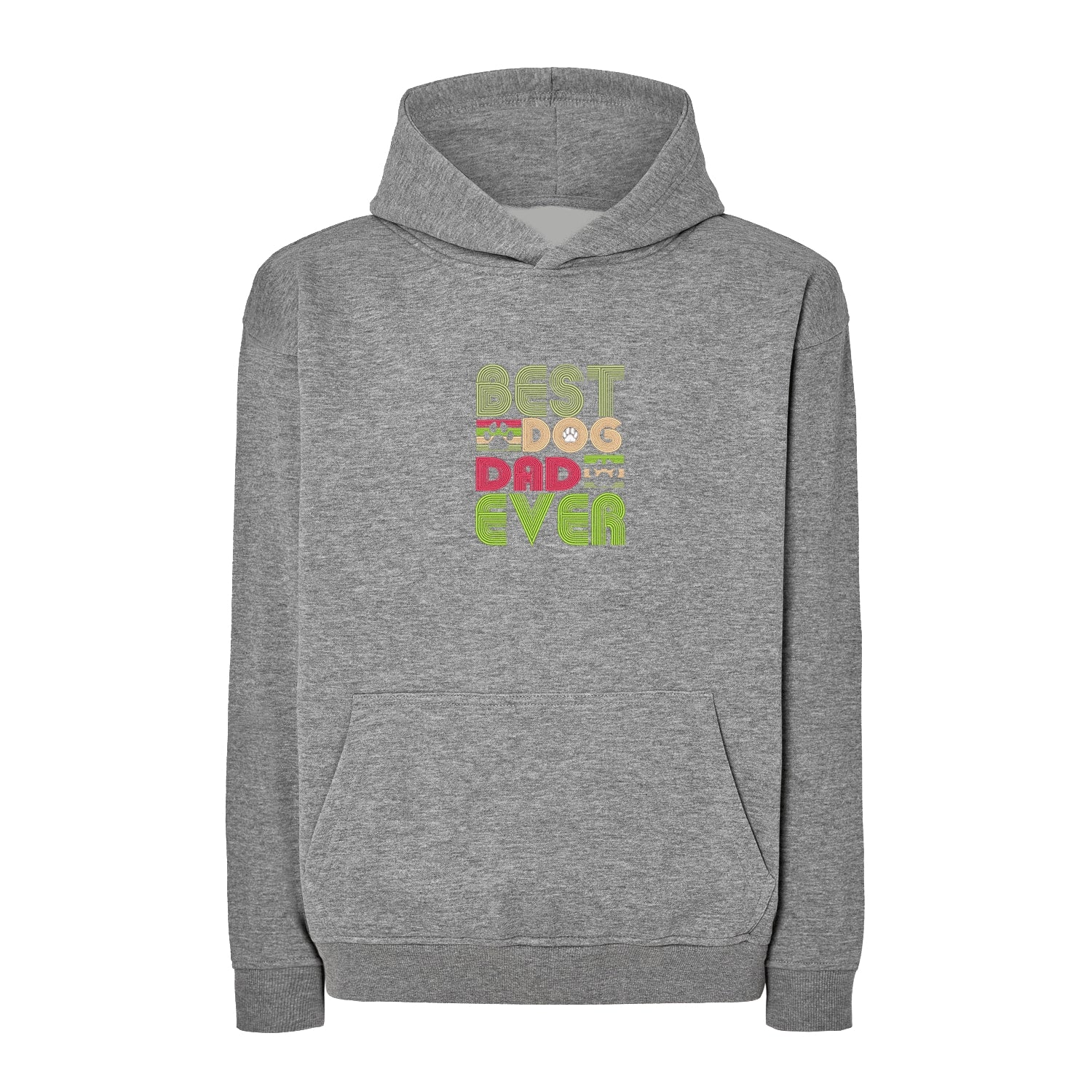 Bluza oversize „Best Dog Dad Ever” z haftem | Prezent dla psiarza | Męska bluza oversize