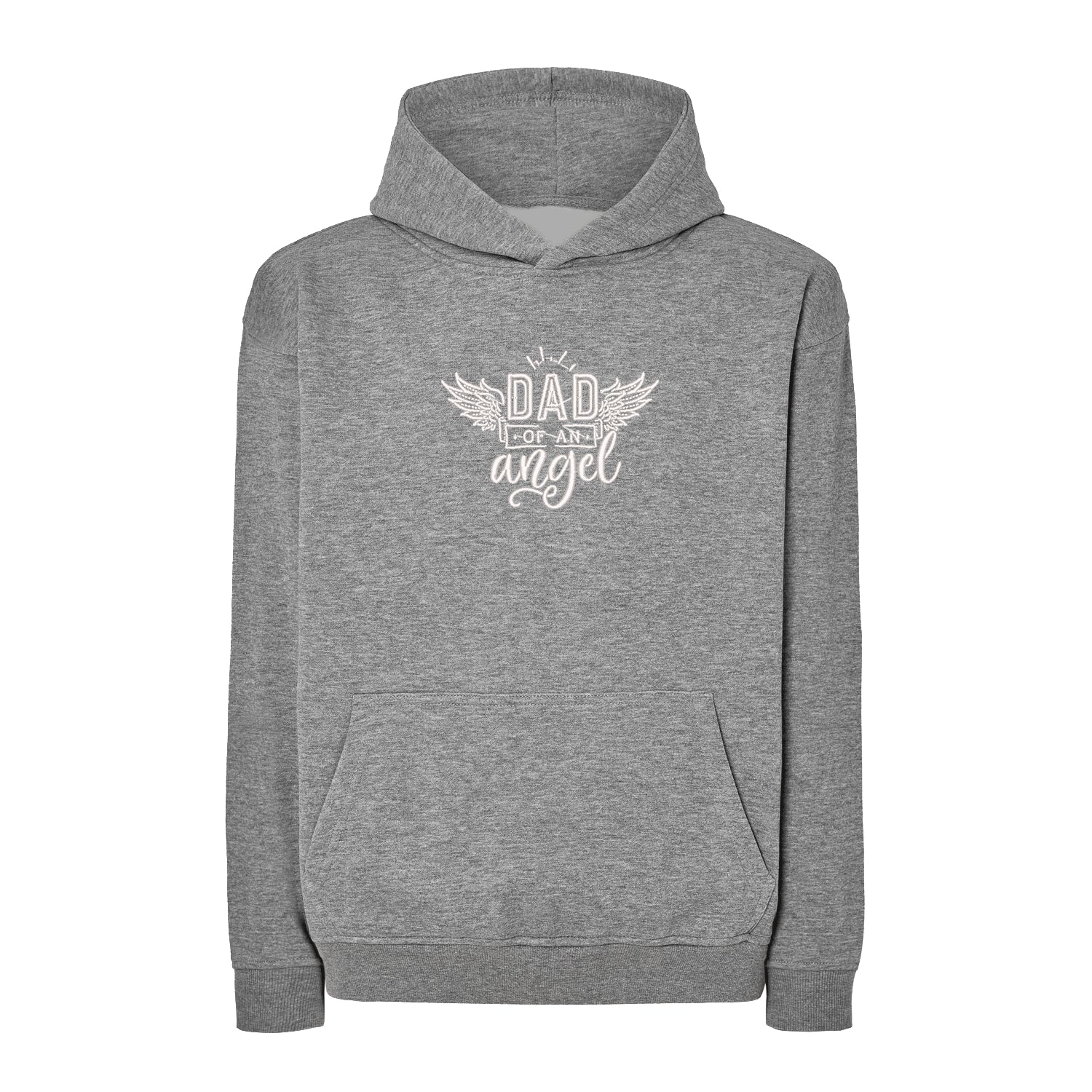 Bluza oversize „Dad of an Angel” z haftem – wzruszający prezent dla taty aniołka | Pamiątkowa bluza upamiętniająca Haft z radości