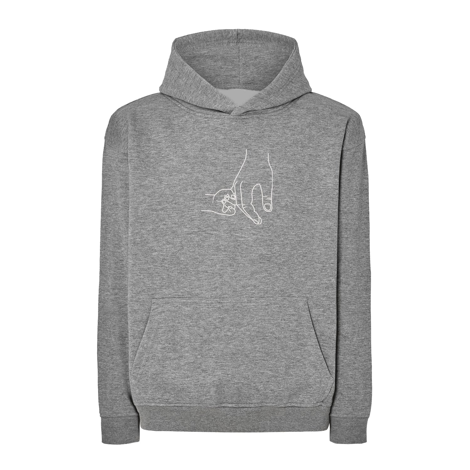 Bluza z haftem oversize „Dad and Baby Holding Hands” – Symbol więzi ojca z dzieckiem | Prezent dla taty