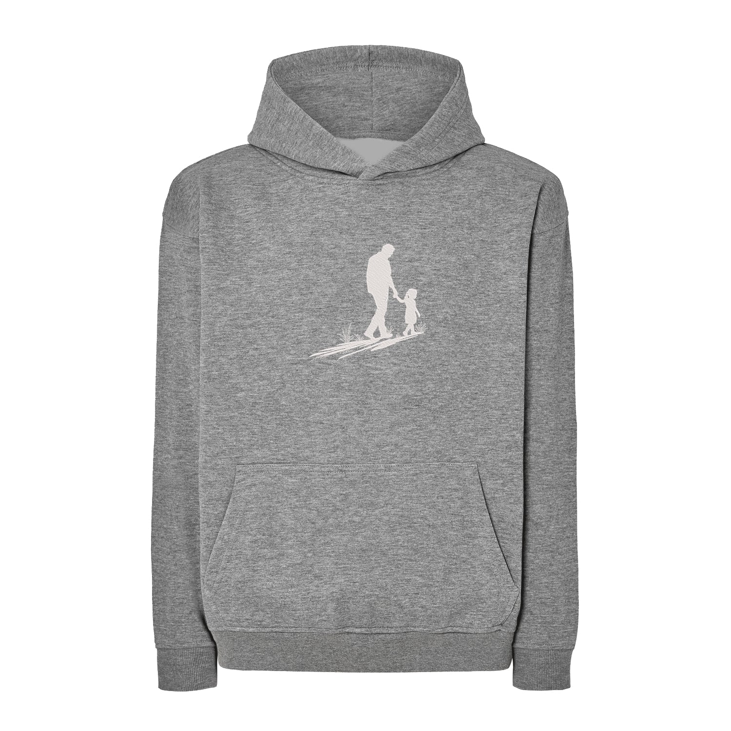 Bluza oversize z haftem „Father and Daughter Silhouette” | Emocjonalny prezent dla taty