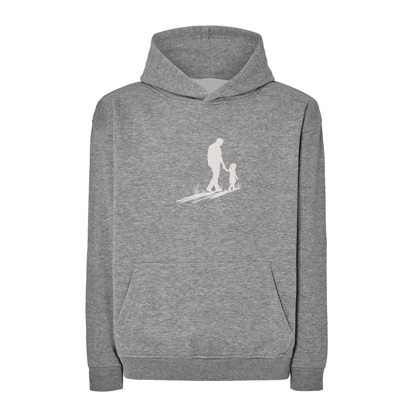 Bluza oversize z haftem „Father and Daughter Silhouette” | Emocjonalny prezent dla taty
