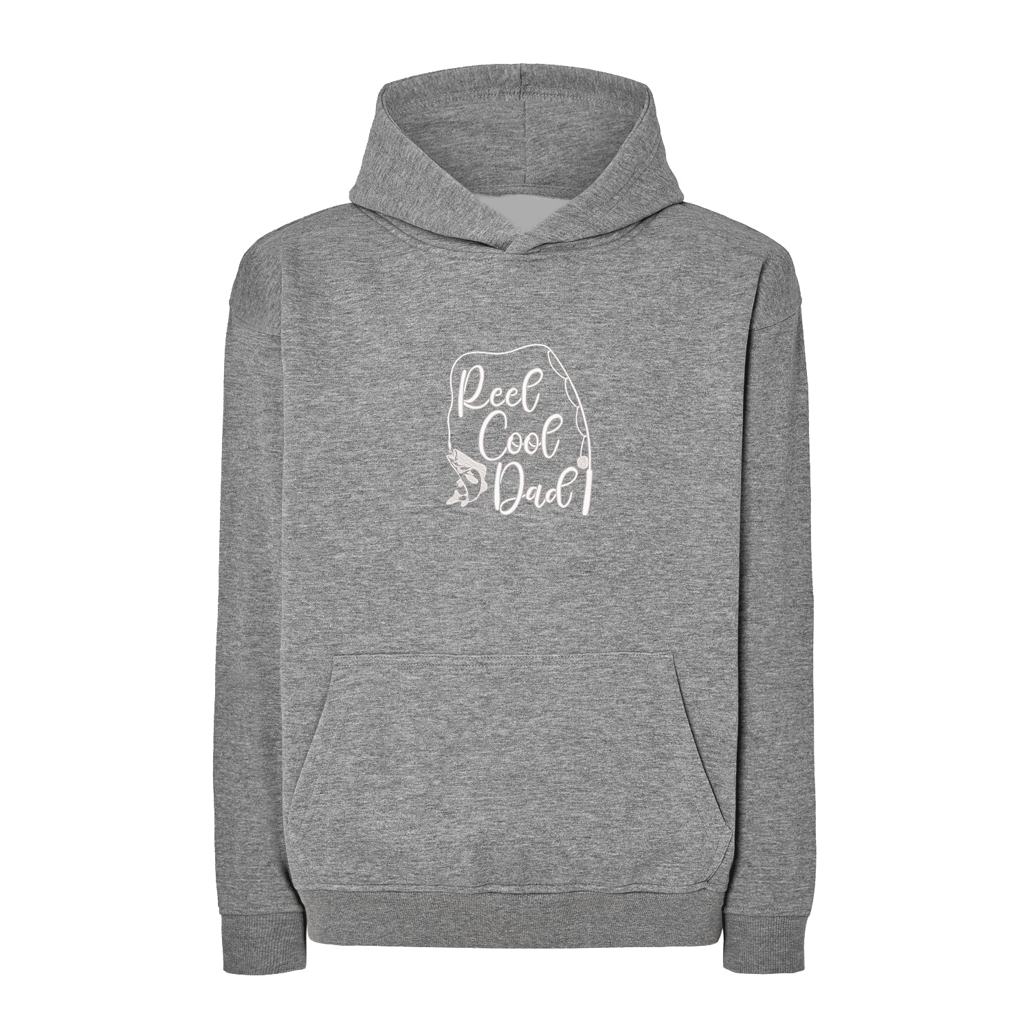 Bluza oversize „Reel Cool Dad” z haftem | Prezent dla wędkarza | Bluza oversize dla taty Haft z radości