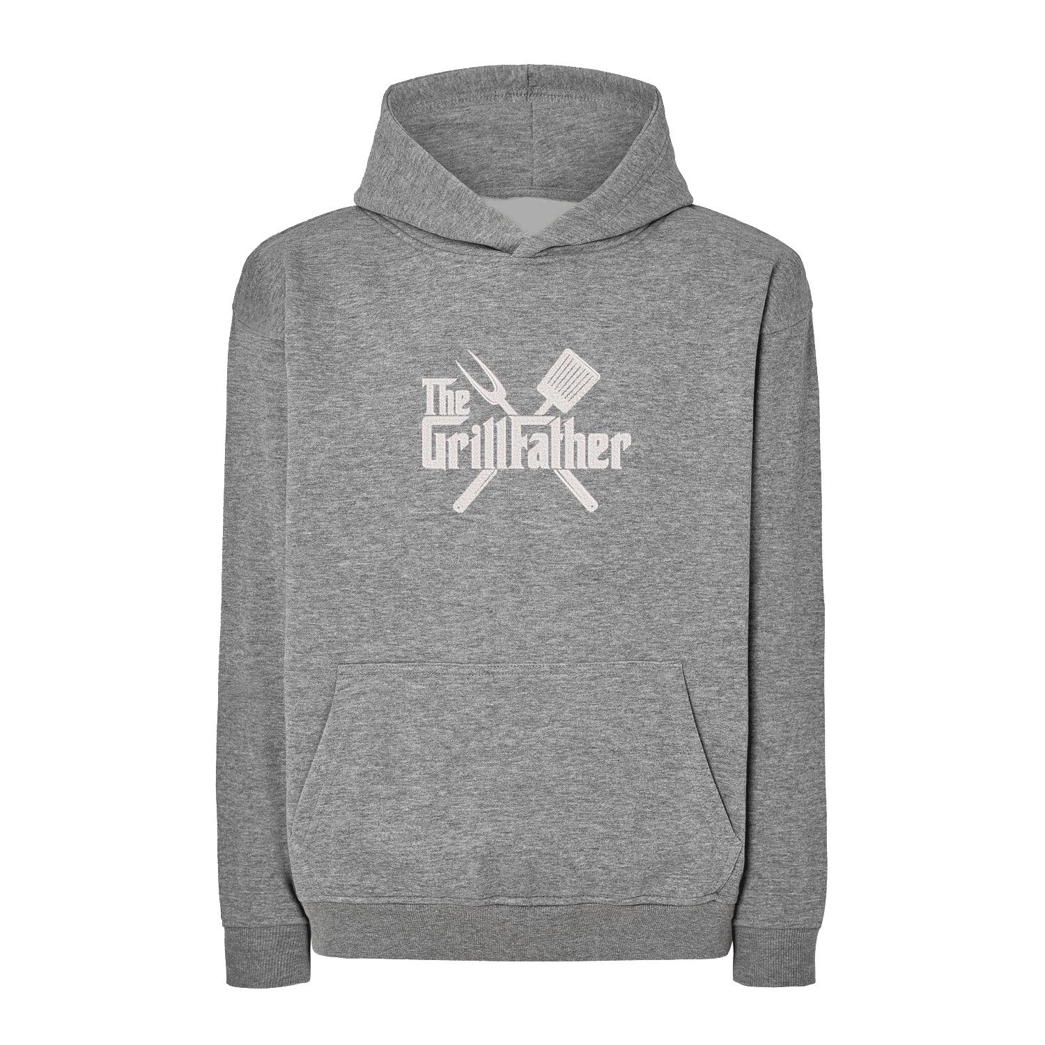 Bluza oversize „The Grill Father” z haftem | Prezent dla fana grilla | Śmieszna bluza na Dzień Ojca lub urodziny Haft z radości