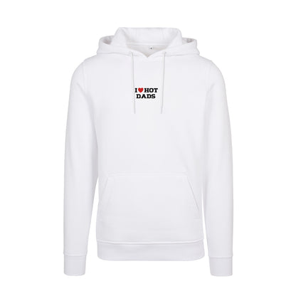 Bluza I LOVE HOT DADS z haftem – klasyczna, z kapturem lub oversize Haft z radości - nadruki i haft na odzieży Warszawa