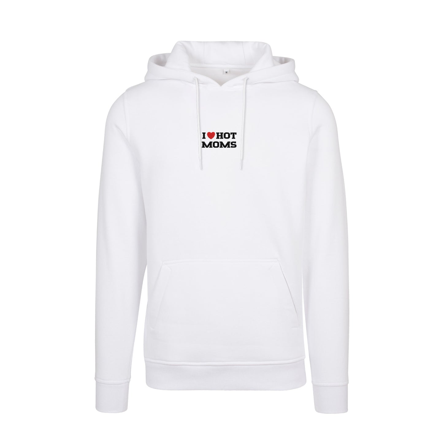 Bluza I LOVE HOT MOMS z haftem – klasyczna, z kapturem lub oversize Haft z radości - nadruki i haft na odzieży Warszawa