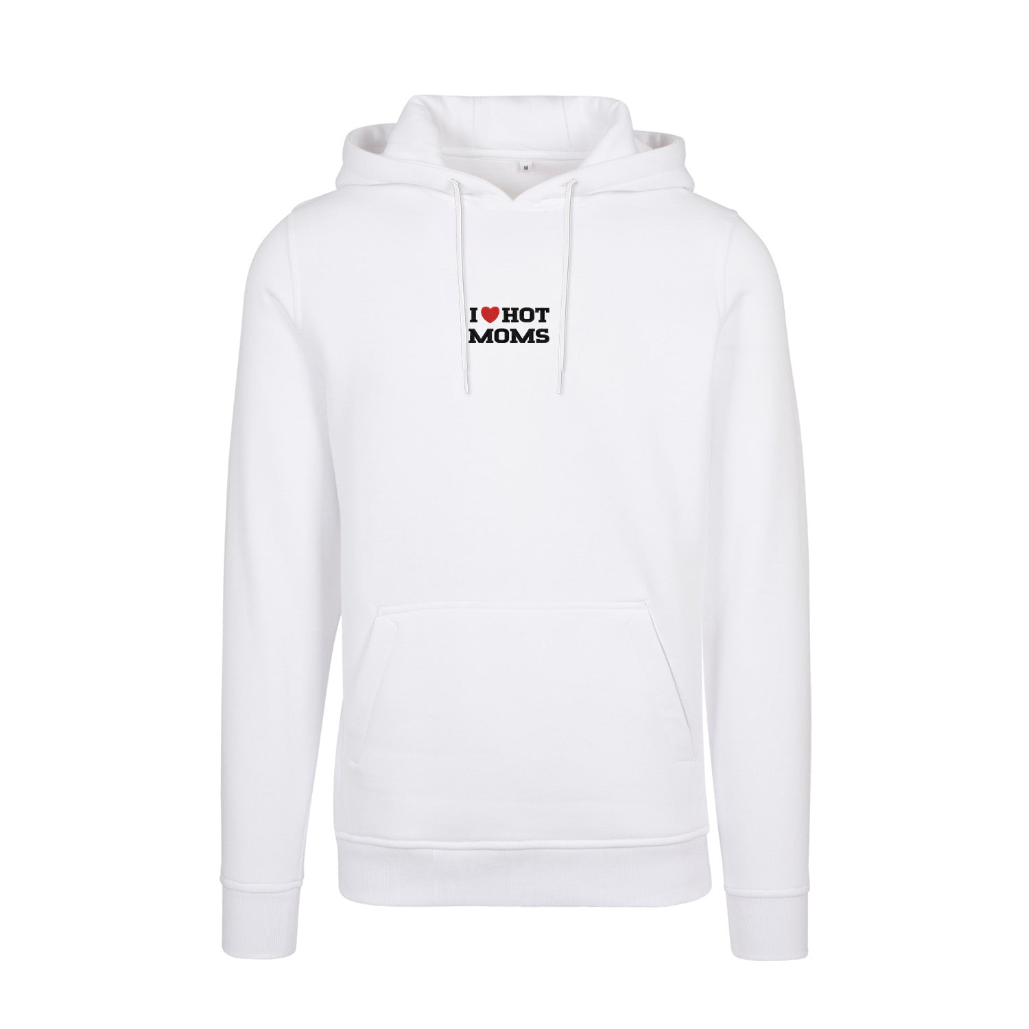 Bluza I LOVE HOT MOMS z haftem – klasyczna, z kapturem lub oversize Haft z radości - nadruki i haft na odzieży Warszawa