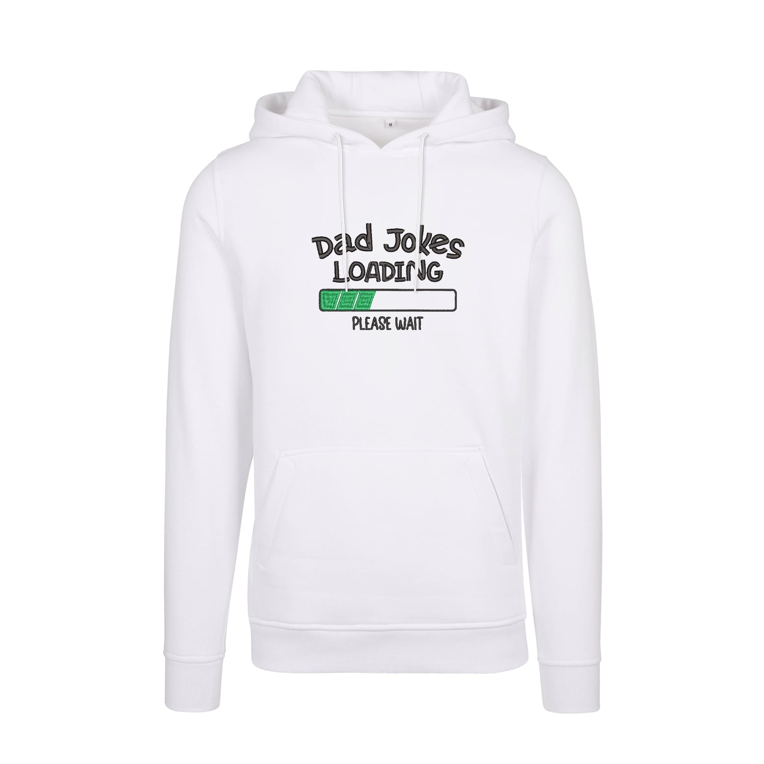 Bluza z kapturem z haftem „Dad Jokes Embroidery” – prezent dla taty z humorem | Śmieszna bluza dla ojca
