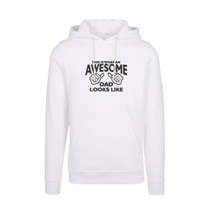Bluza z kapturem męska "Awesome Dad" z haftem | Prezent dla taty | Wysokiej jakości haft komputerowy Haft z radości