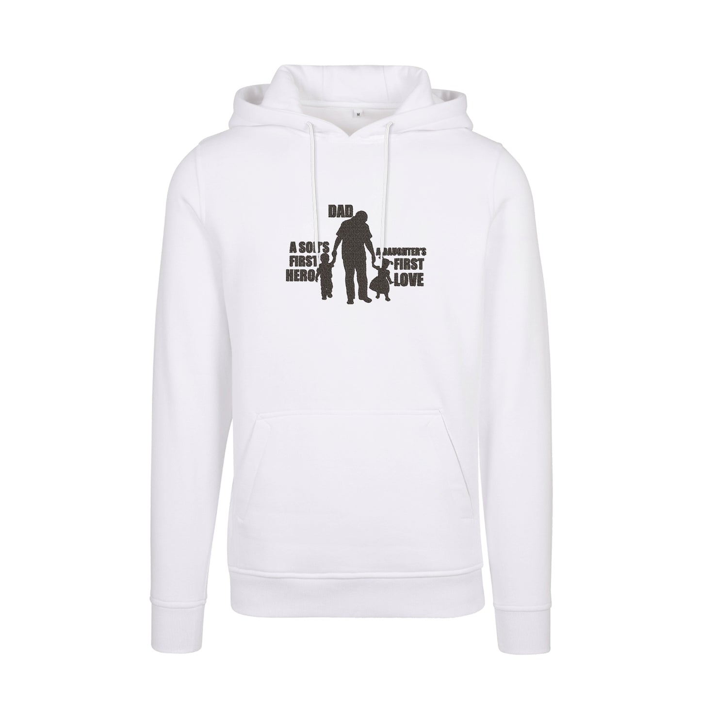 Bluza z kapturem z haftem „Dad: A Son’s First Hero, A Daughter’s First Love” – Prezent dla Taty