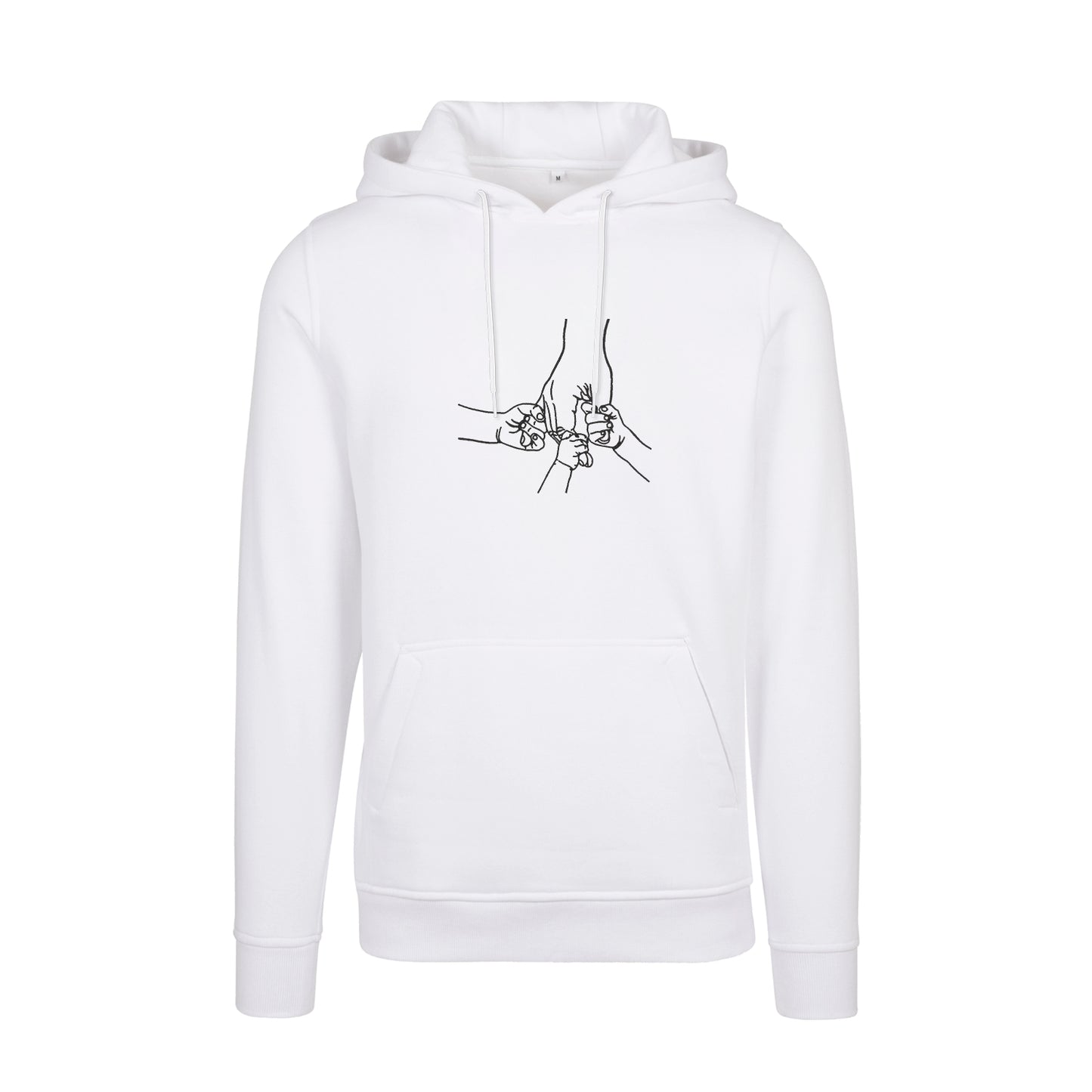 Bluza z kapturem z haftem „Father and Three Kids Hands” | Personalizowany prezent dla taty