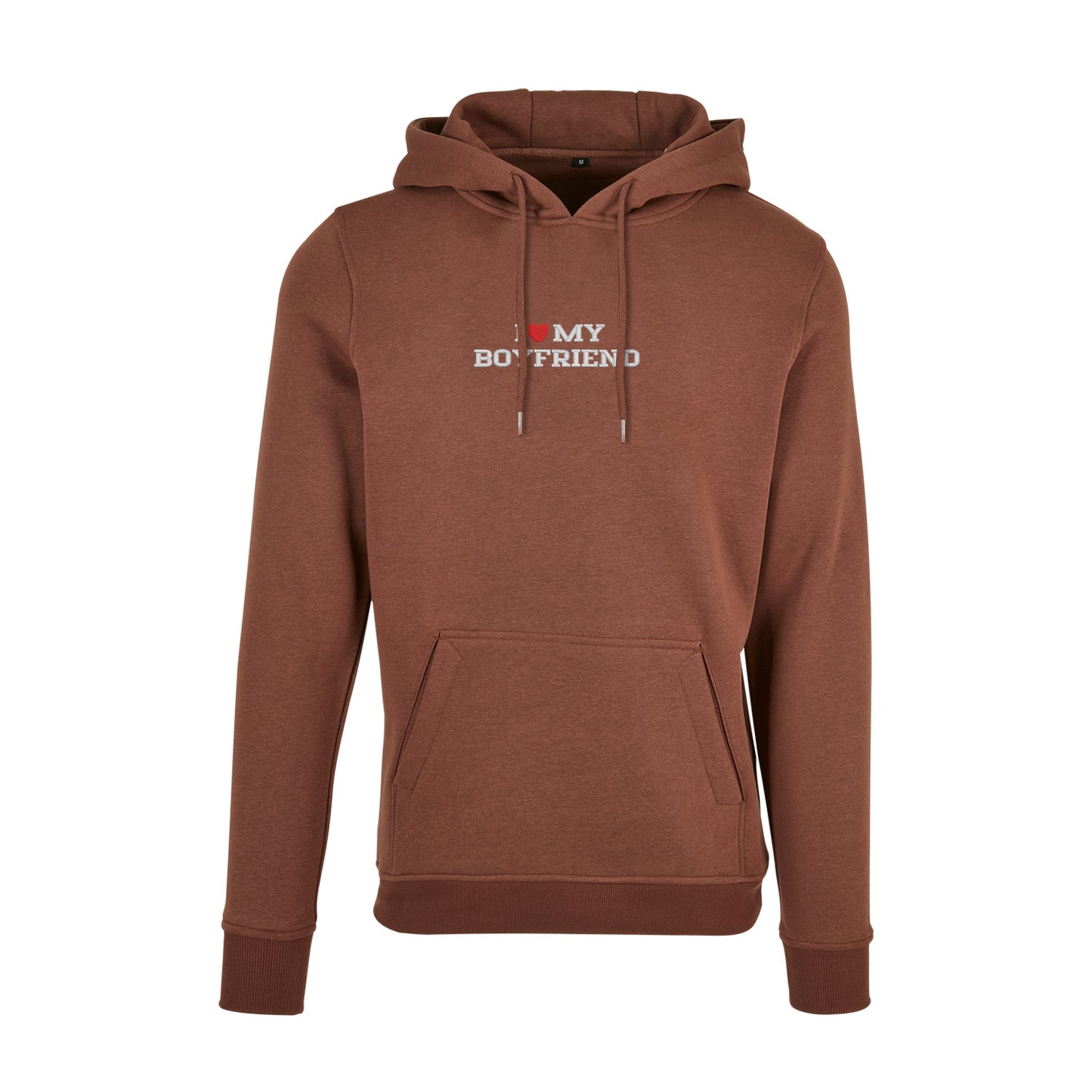 Bluza I LOVE MY BOYFRIEND z haftem – z kapturem, bez kaptura lub oversize Haft z radości - nadruki i haft na odzieży Warszawa
