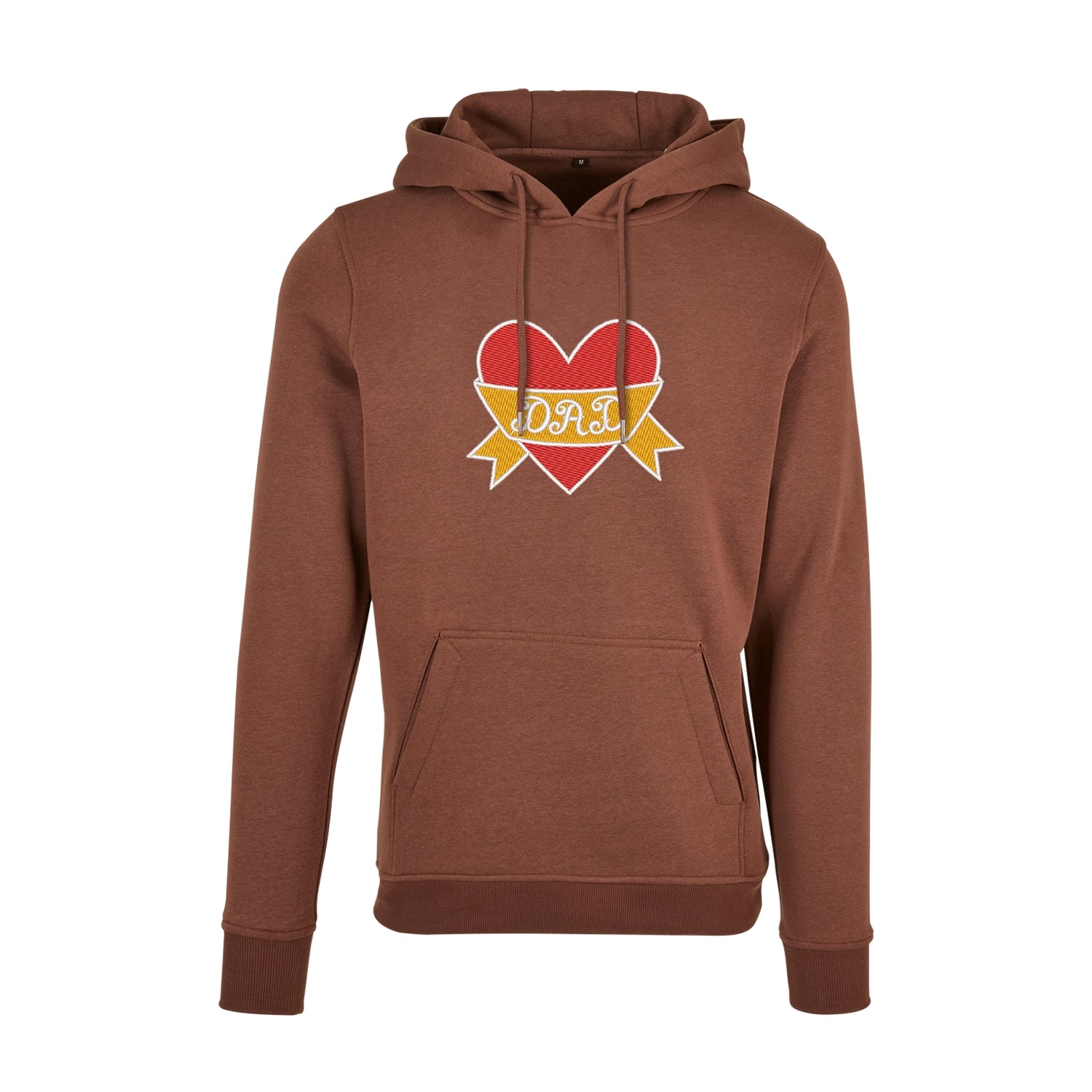 Bluza z kapturem „Dad Heart Tattoo” z haftem – stylowy prezent dla taty | Odzież z haftem komputerowym