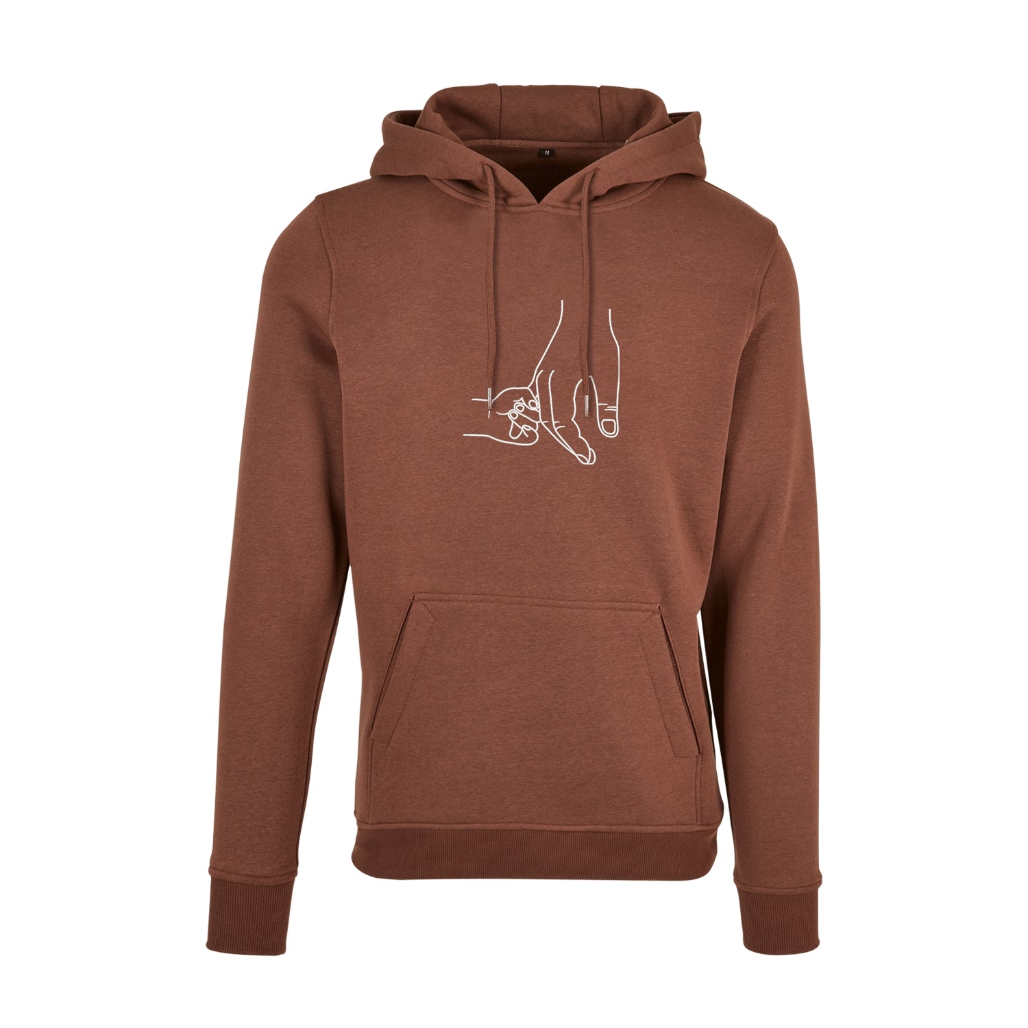 Bluza z haftem z kapturem „Dad and Baby Holding Hands” – Symbol więzi ojca z dzieckiem | Prezent dla taty Haft z radości