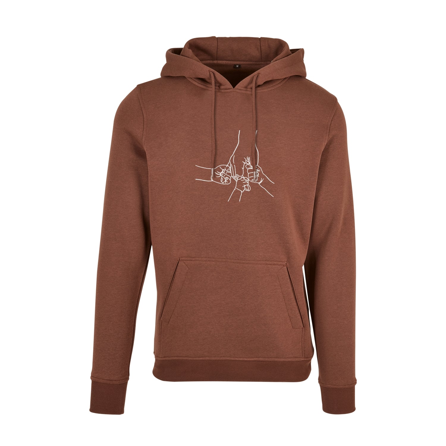 Bluza z kapturem z haftem „Father and Three Kids Hands” | Personalizowany prezent dla taty Haft z radości