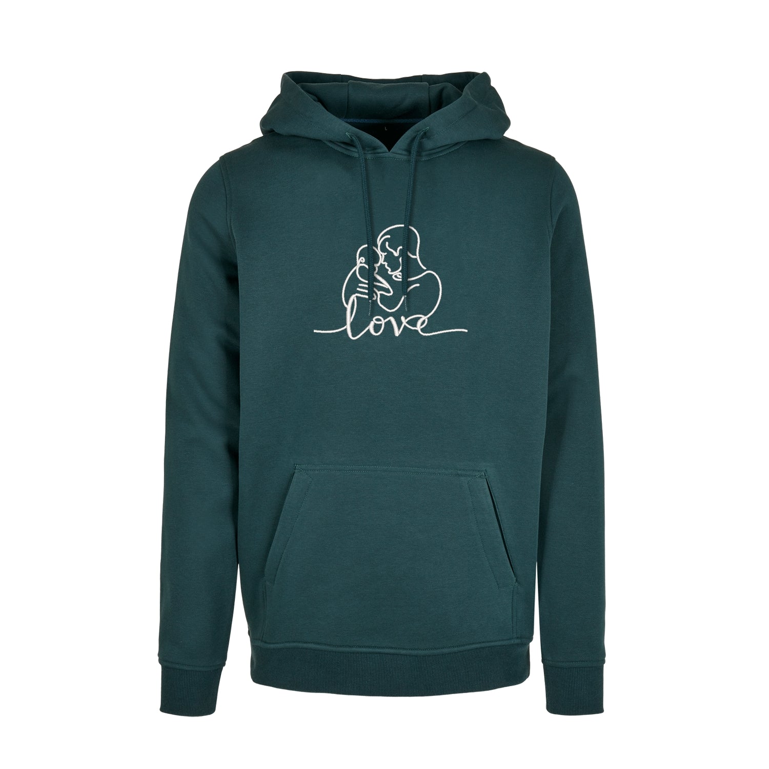 Bluza „LOVE" z haftem – Tata z dzieckiem – idealna bluza dla taty wędkarza, dostępna w kroju bez kaptura, z kapturem i oversize Haft z radości - nadruki i haft na odzieży Warszawa