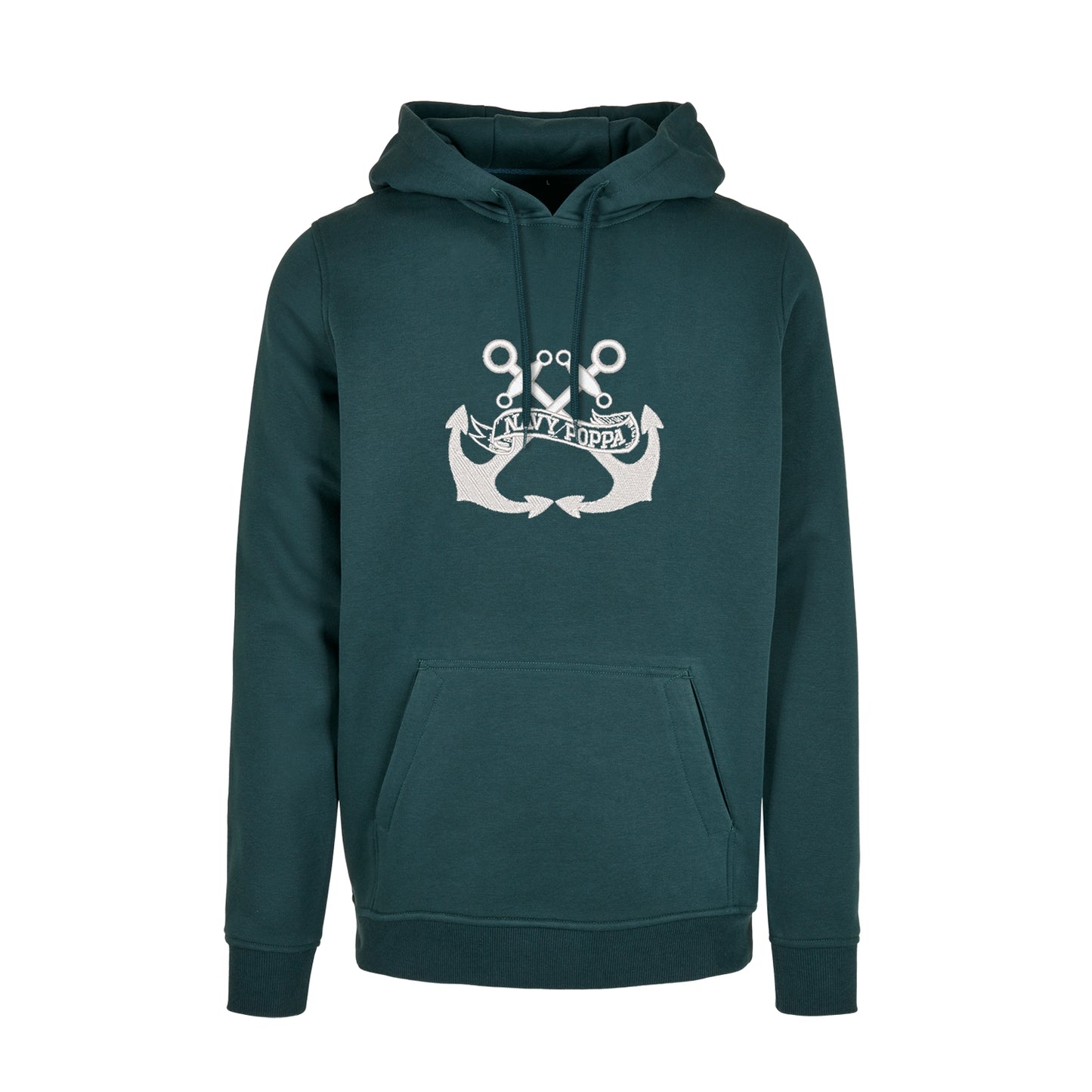 Bluza „Navy Poppa” z haftem komputerowym – elegancka bluza dla dziadka marynarza, dostępna w kroju bez kaptura, z kapturem i oversize Haft z radości - nadruki i haft na odzieży Warszawa