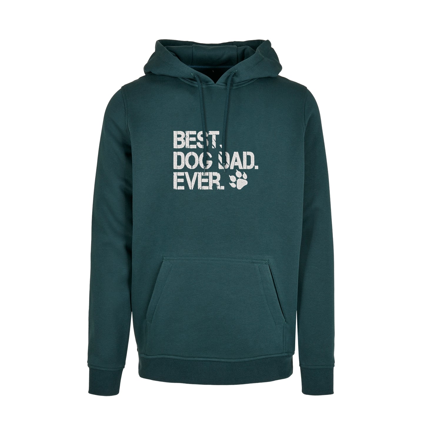 Bluza z kapturem „Best Dog Dad Ever 2” z haftem | Prezent dla psiarza | Męska bluza z kapturem