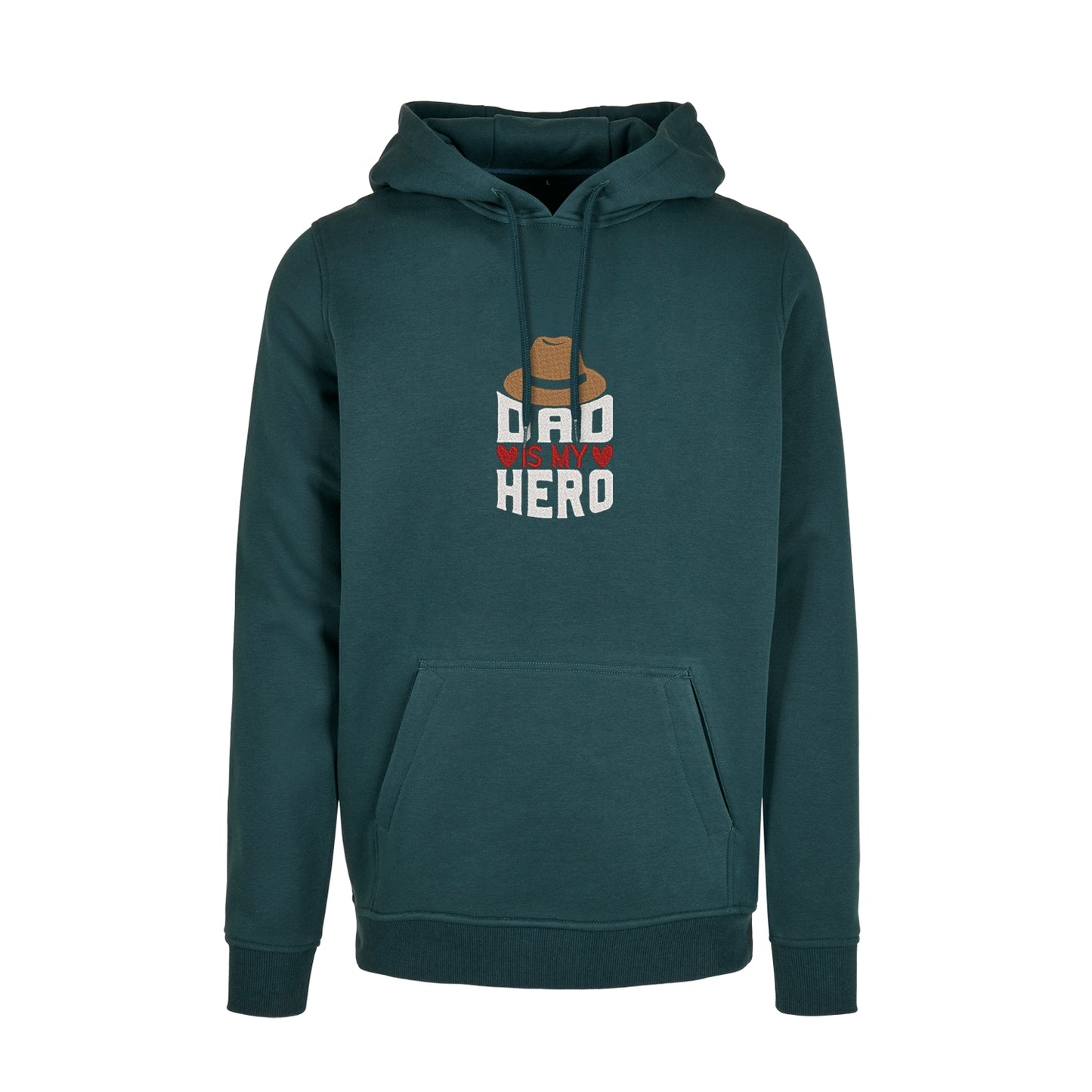 Bluza z kapturem „Dad is My Hero” z haftem komputerowym – idealna na prezent dla taty