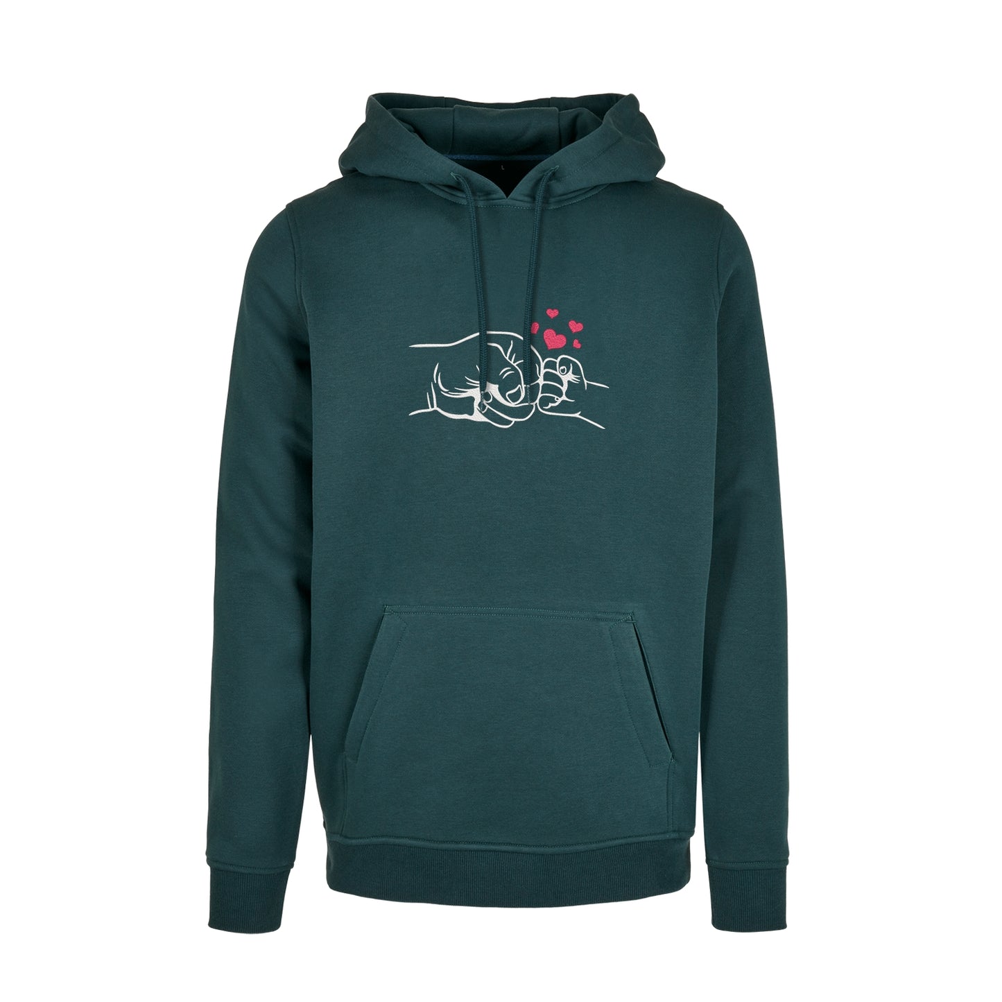 Bluza z kapturem z haftem „Father and Son Hands” | Emocjonalny prezent dla taty i syna